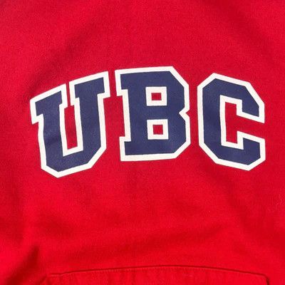 Vintage UBC Russell Athletics Hoodie Red