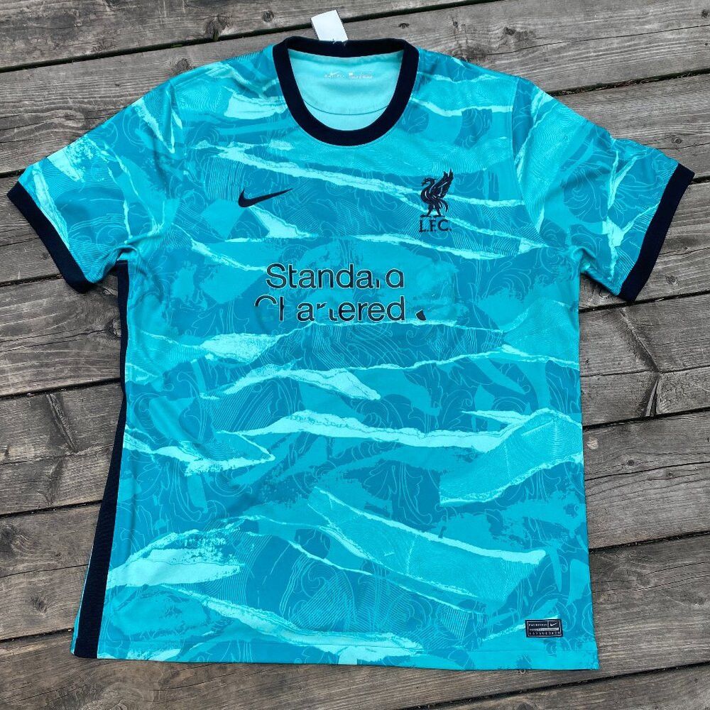 Nike Liverpool FC 20/21 Mens Away Jersey XL Blue Soccer Jer