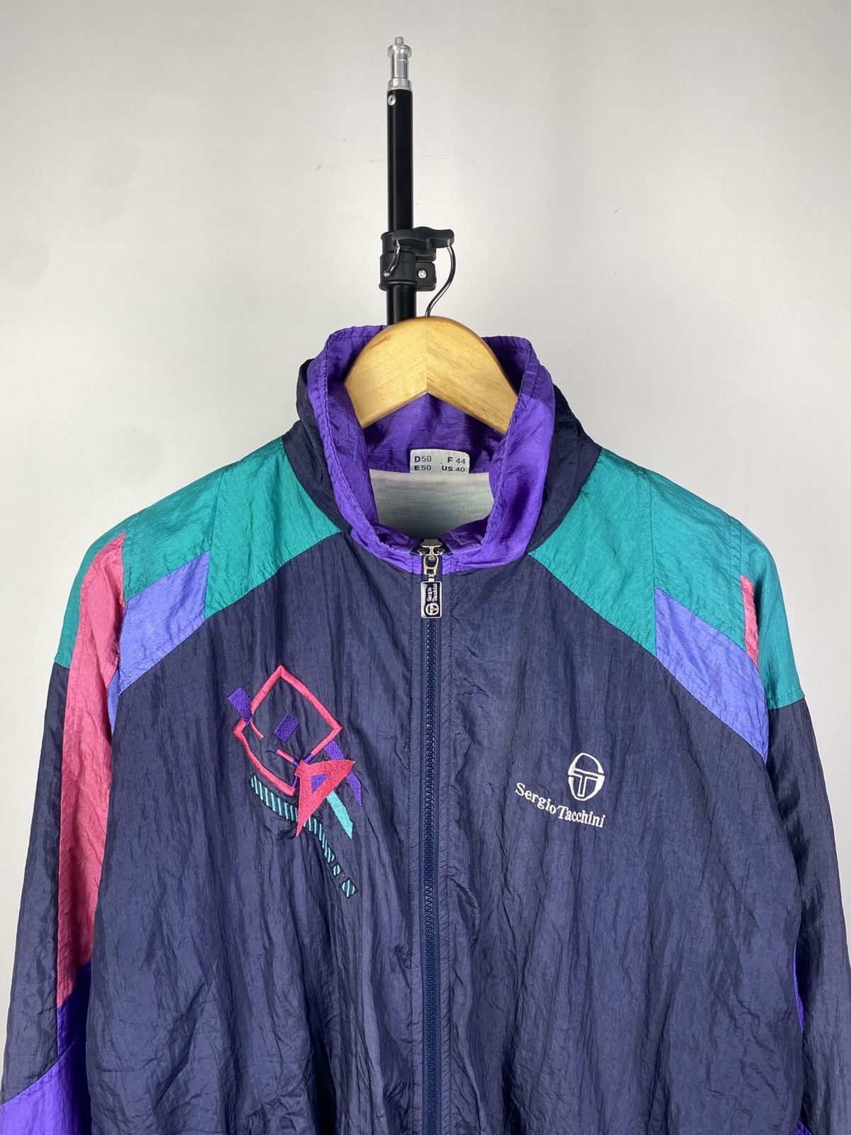 Sergio Tacchini × Vintage Vintage 90s Sergio Tacchini Lightweight Jacket Size US M / EU 48-50 / 2 - 2 Thumbnail
