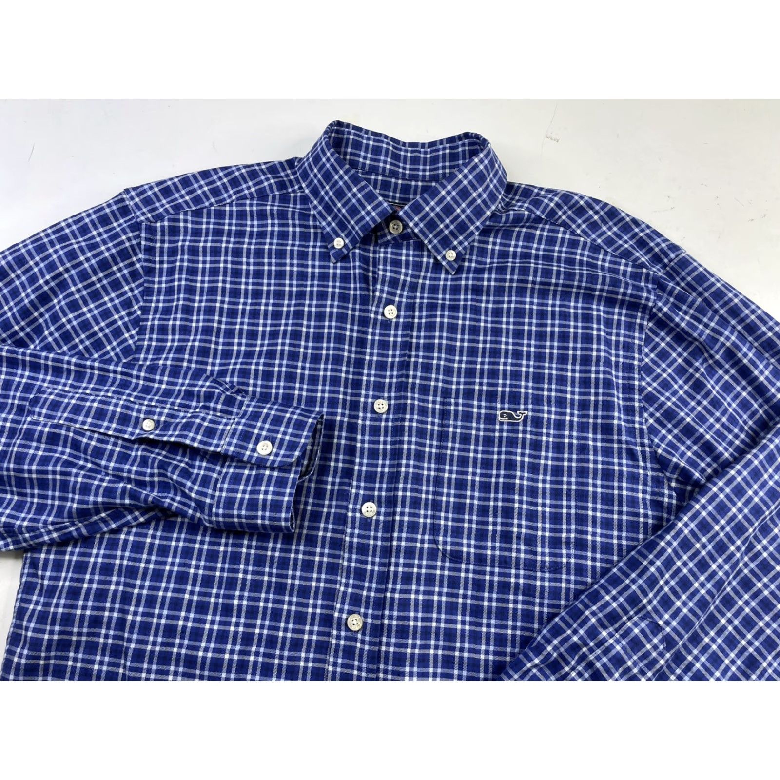 Vineyard Vines Vineyard Vines Classic Fit Tucker Button-Down Shirt Plaid Mens M Blue Logo Casual Pocketed 32 22 24.5 Size US M / EU 48-50 / 2 - 2 Thumbnail