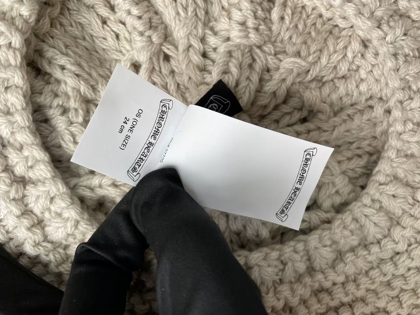 Chrome Hearts Chrome Hearts Cashmere Silver Cross Button Beige Beret Size ONE SIZE - 9 Thumbnail