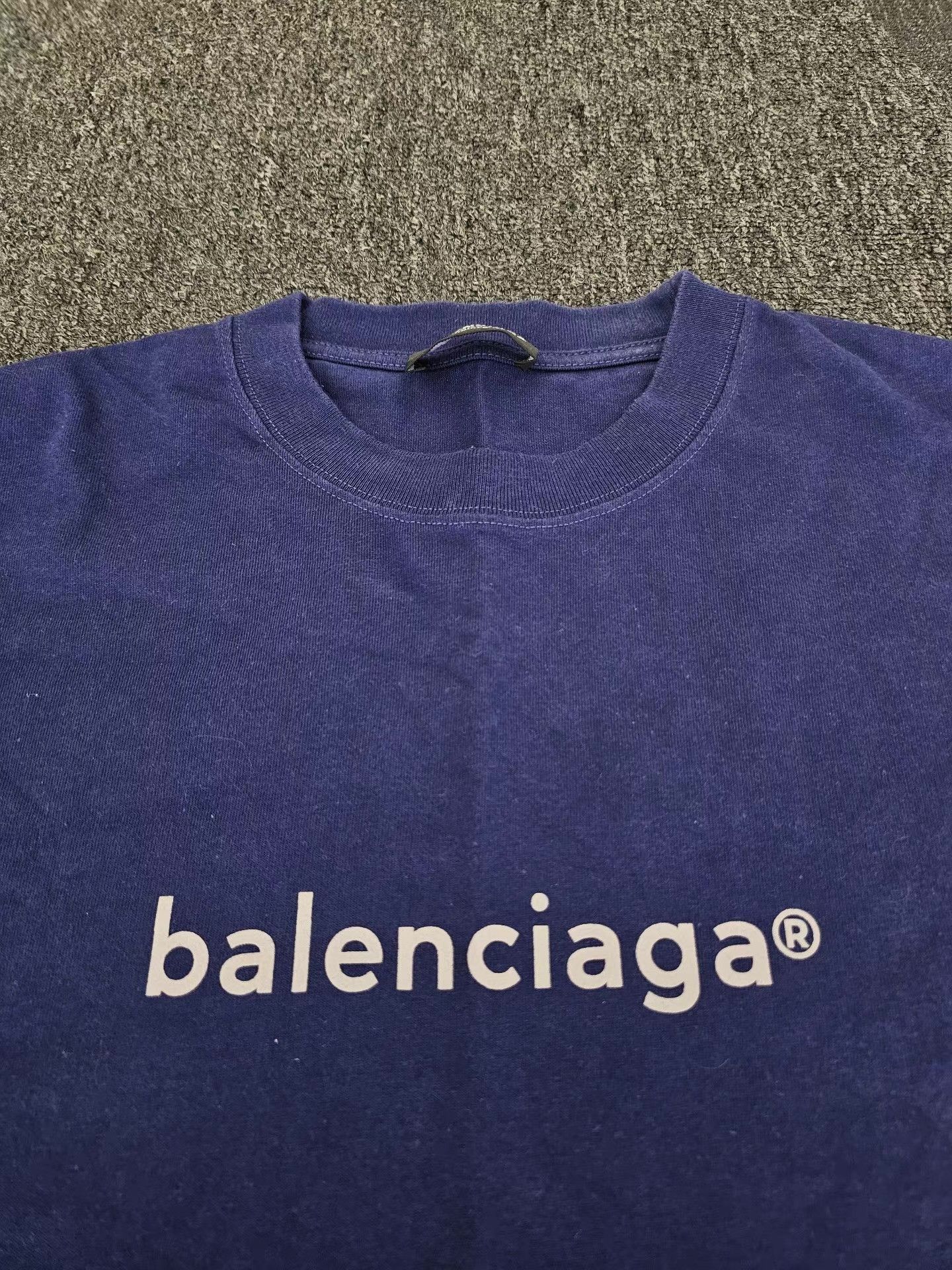 BAL Balenciaga blue short-sleeve T-shirt, Size US L / EU 52-54 / 3 - 2 Thumbnail