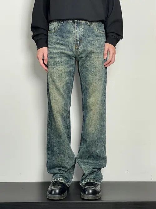 VIBE y2k washed faded denim flared jeans Size US 28 / EU 44 - 2 Thumbnail