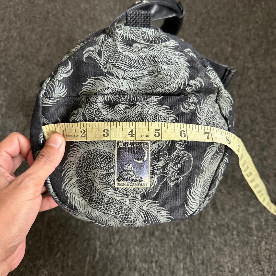 Leather Vintage Shin & Company Dragon Canvas Leather Punk Duffle Bag Size ONE SIZE - 13 Thumbnail