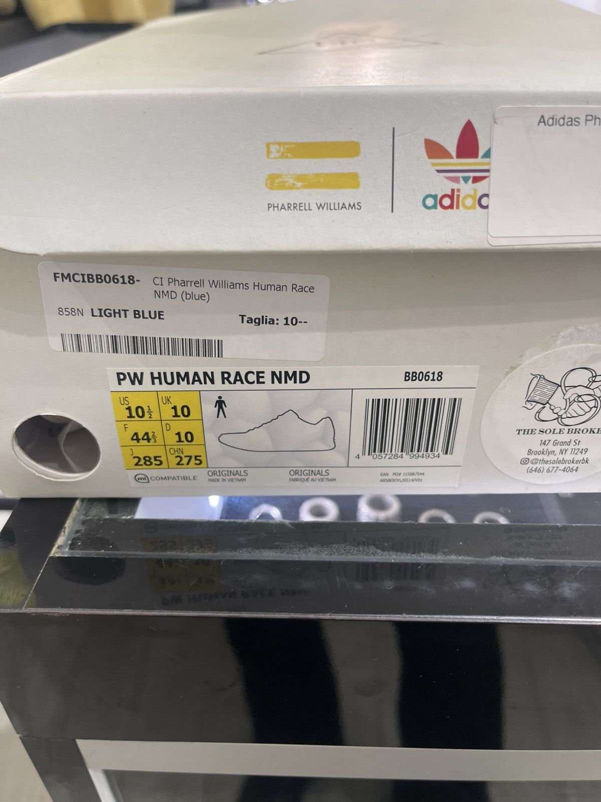 Adidas × Pharrell Adidas X Pharrell Williams Human Race NMD "Blue" sneakers Size US 10.5 / EU 43-44 - 3 Thumbnail