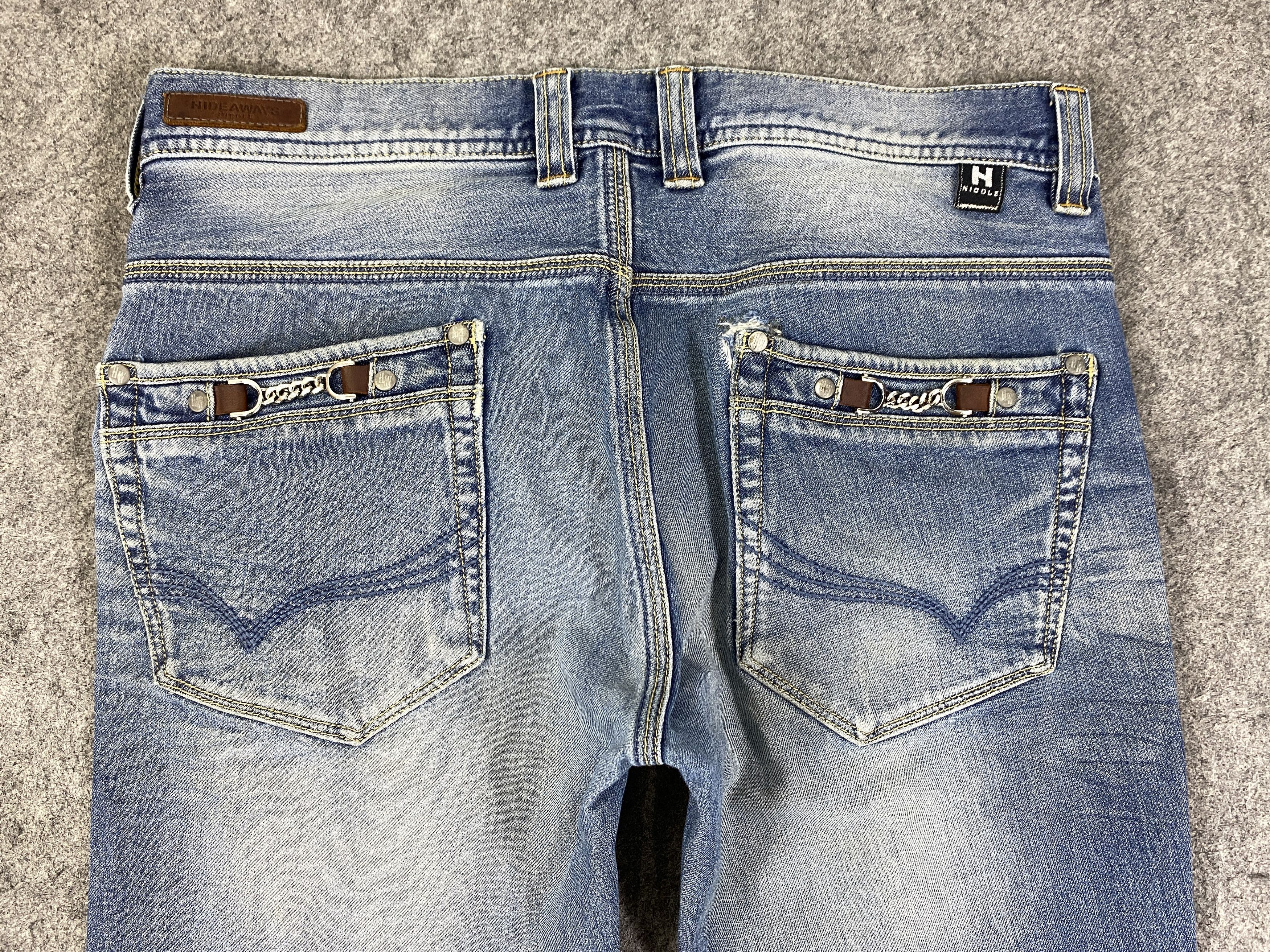 Japanese Brand Faded Blue Vintage Nicole Jeans 32x29 Denim- JN3264 Size US 32 / EU 48 - 4 Thumbnail