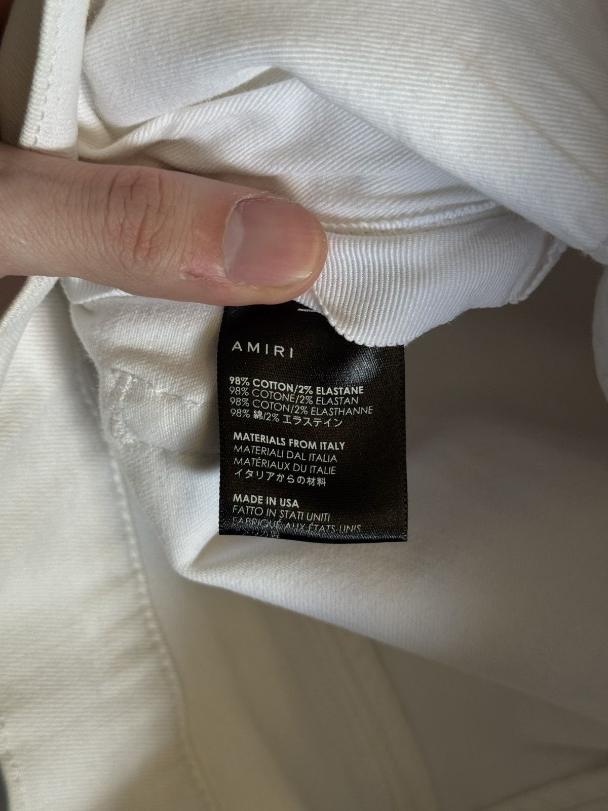 Amiri Amiri Straight Leg White Jeans Size 28 Clean Size US 28 / EU 44 - 15 Thumbnail