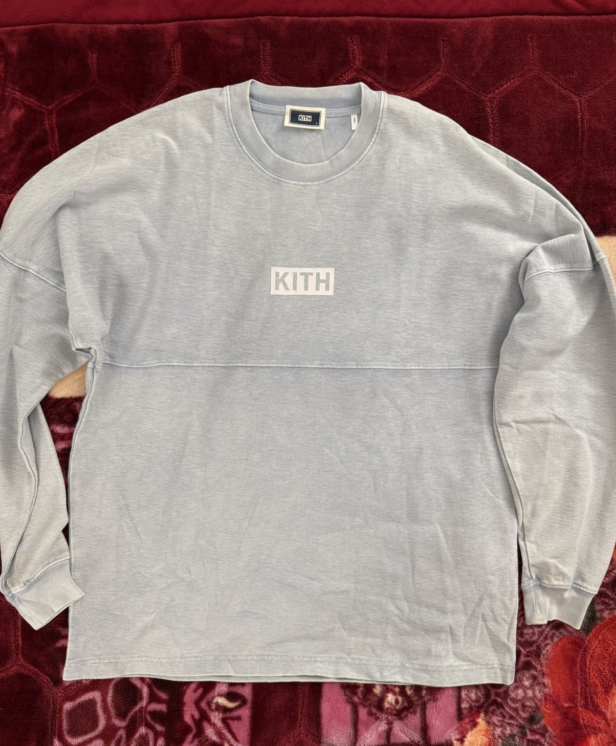 Kith Kith Paneled Long Sleeve Tee “Light Indigo” Size Small Size US S / EU 44-46 / 1 - 1 Thumbnail