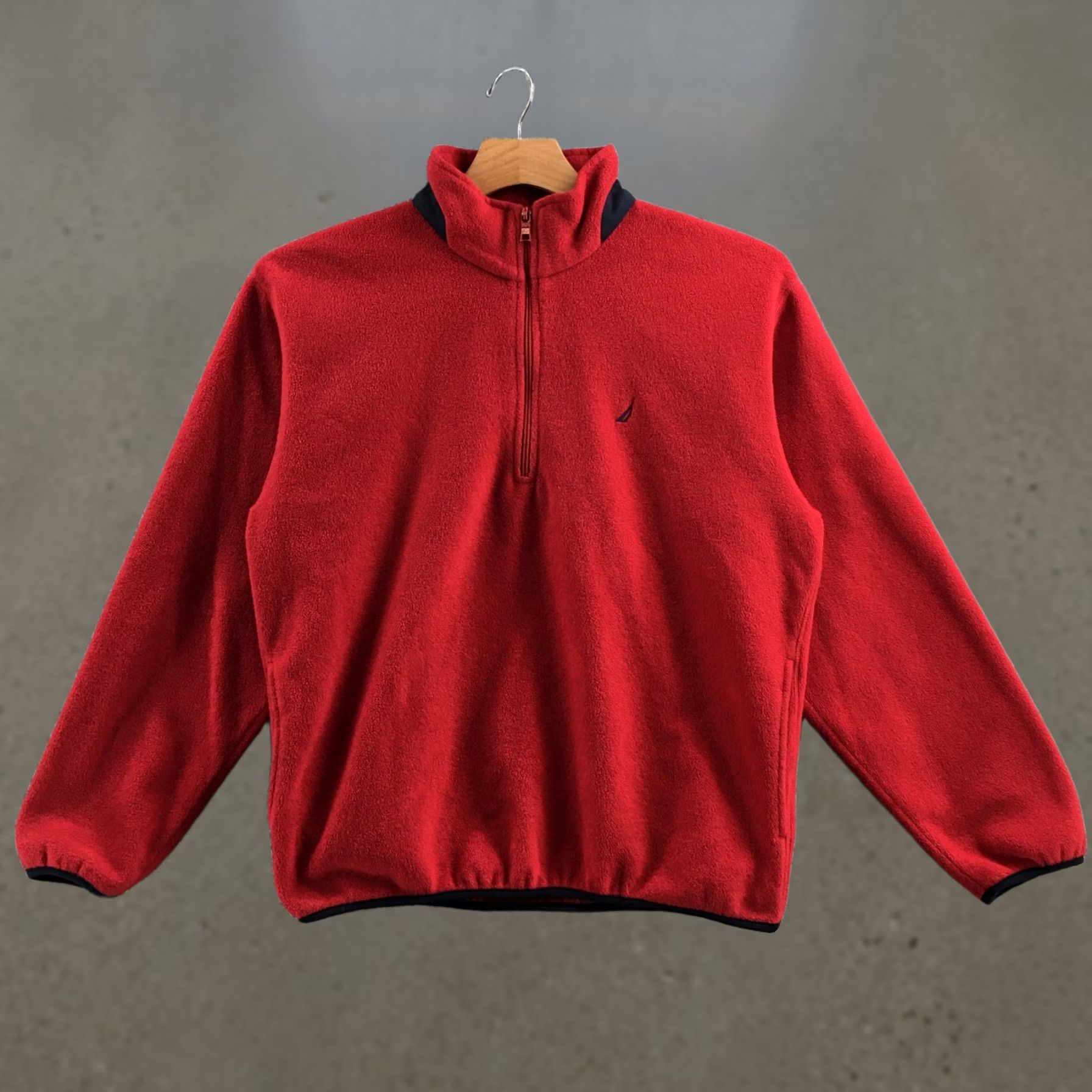 Nautica Nautica Half Zip Fleece Sweater Mens L Red Long Sleeve Pullover Mock Neck Casual Size US L / EU 52-54 / 3 - 1 Thumbnail