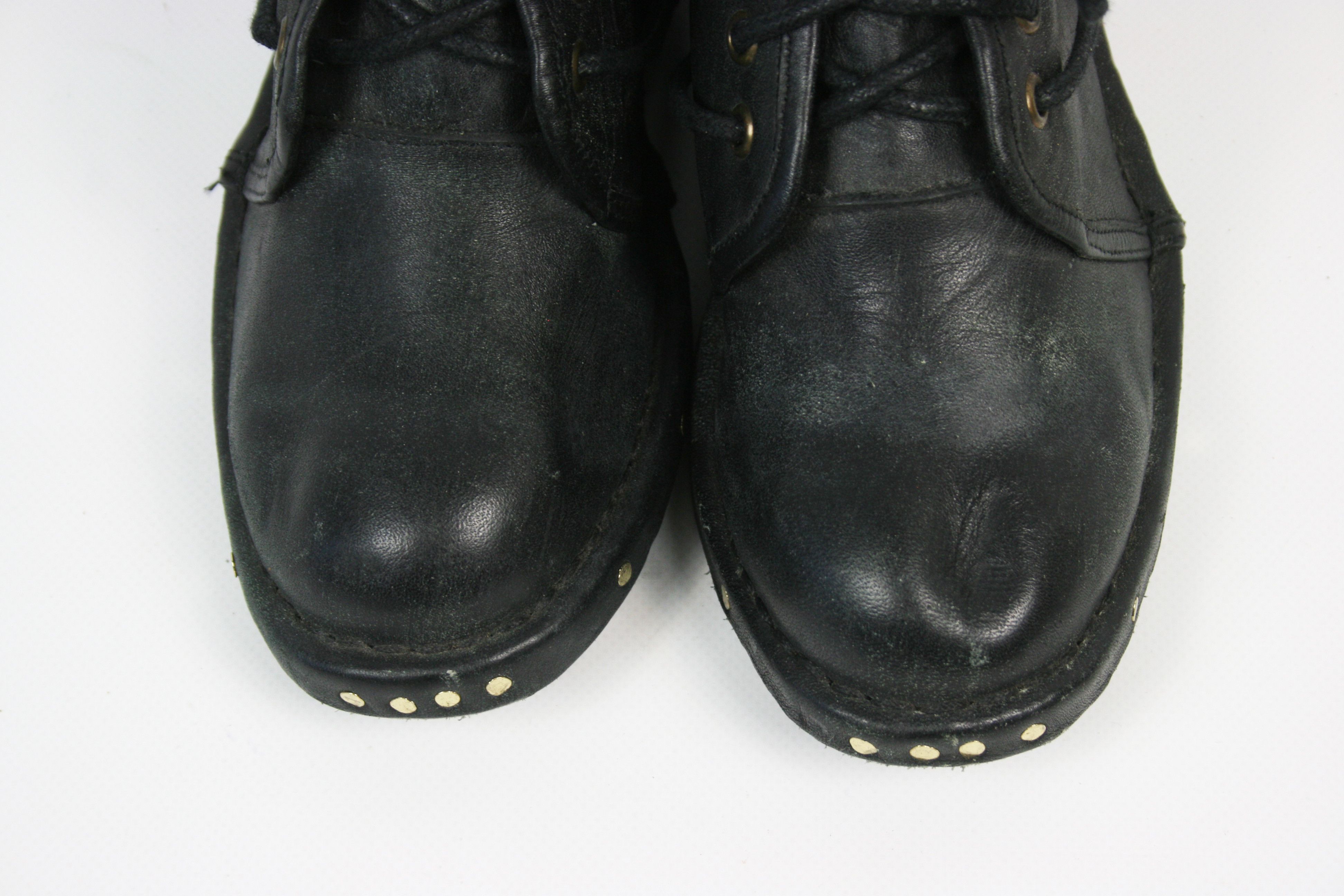 Jeffrey Campbell 00S Combat Y2K Leather Open Heel Boots Size US 5 / IT 35 - 4 Thumbnail