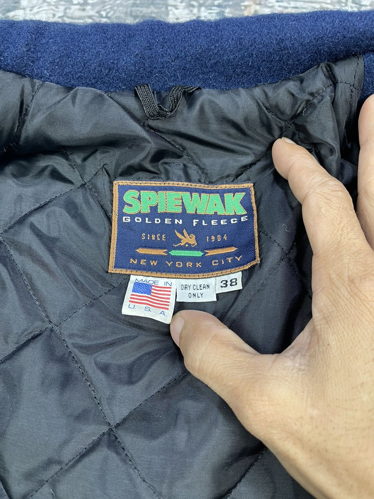 I. Spiewak And Sons Vintage Spiewak Golden Fleece Navy Wool Jackets Size US S / EU 44-46 / 1 - 14 Thumbnail