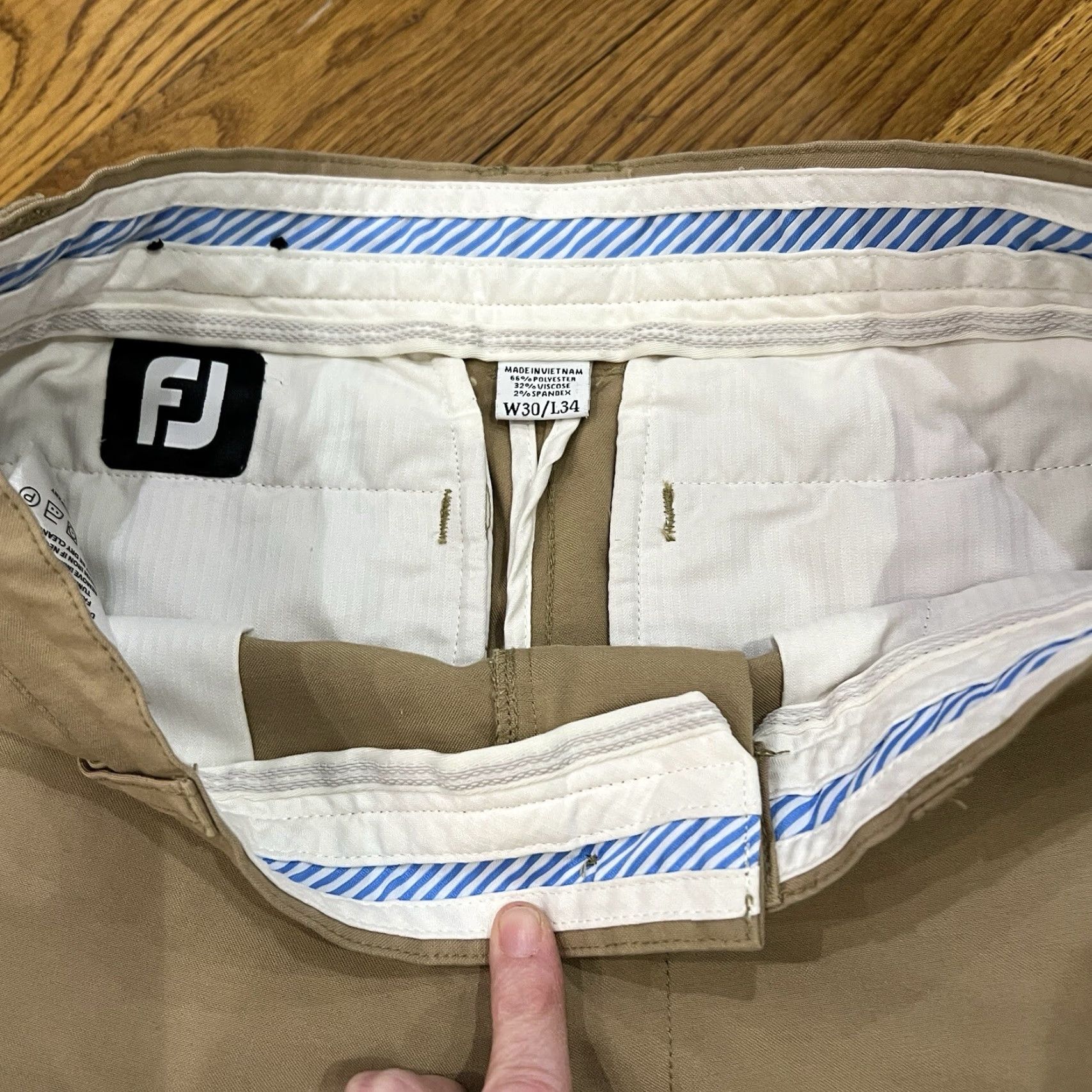 Footjoy FootJoy FJ Perf Pant Chino Golf Khaki Tan Brown Stretch 30 x 32 Performance Size US 30 / EU 46 - 6 Thumbnail