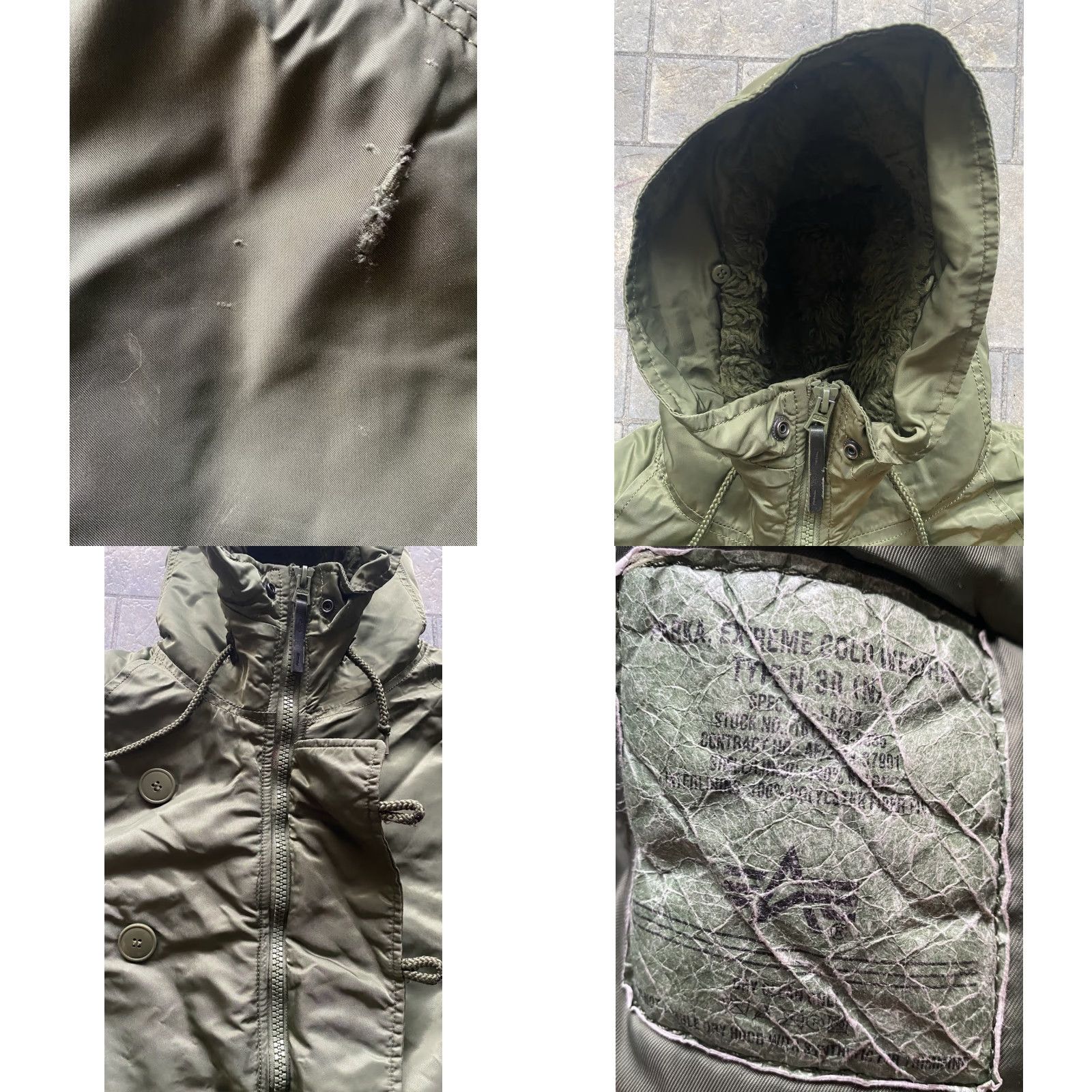 Alpha Industries VINTAGE Alpha Industries N-3B Parka Jacket Hooded Military Green Medium Unisex Adults Winter Size M Size US M / EU 48-50 / 2 - 8 Thumbnail