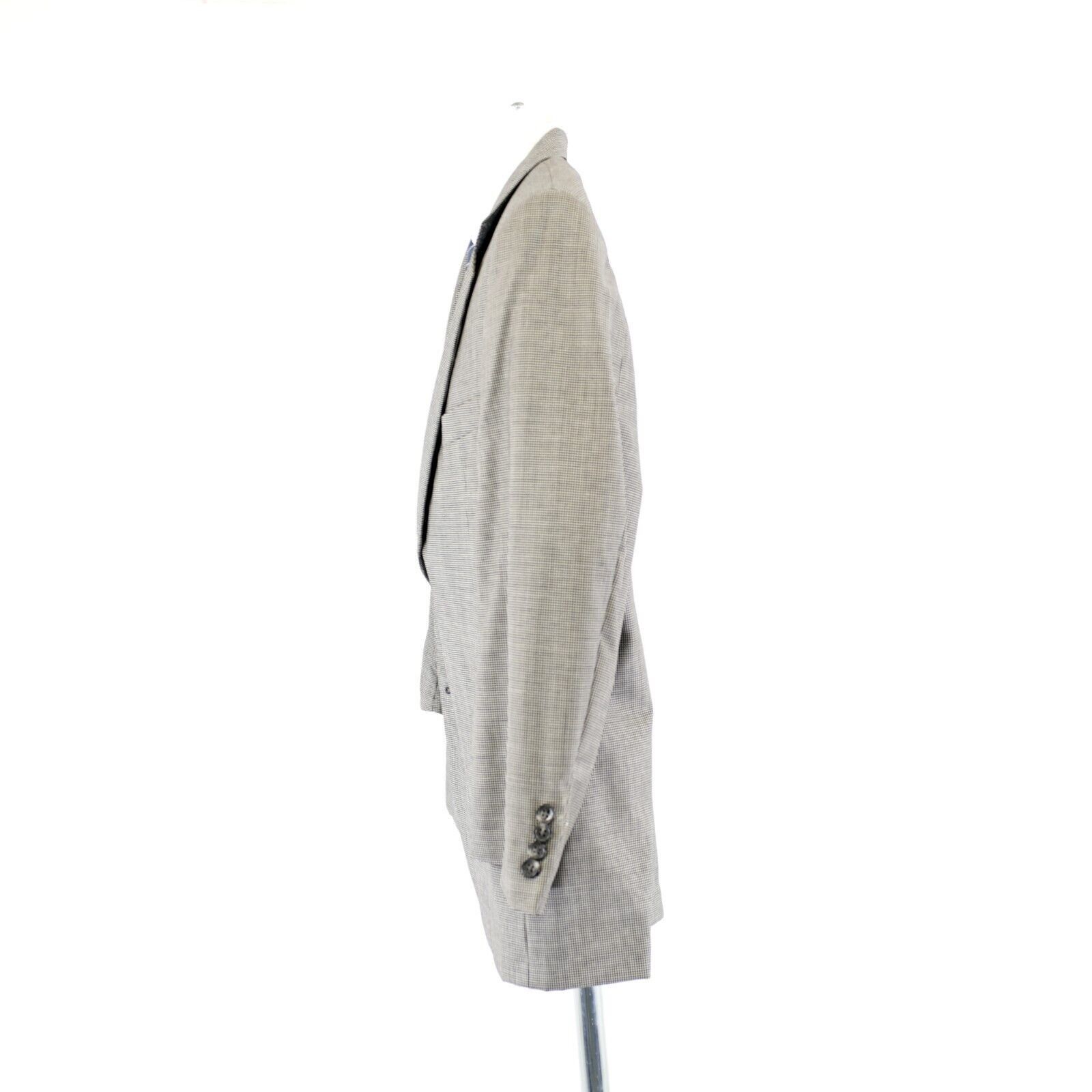 Hickey Freeman Hickey Freeman 44S Loro Piana Tasmanian Super 130s Wool Gray Size 44S - 5 Thumbnail
