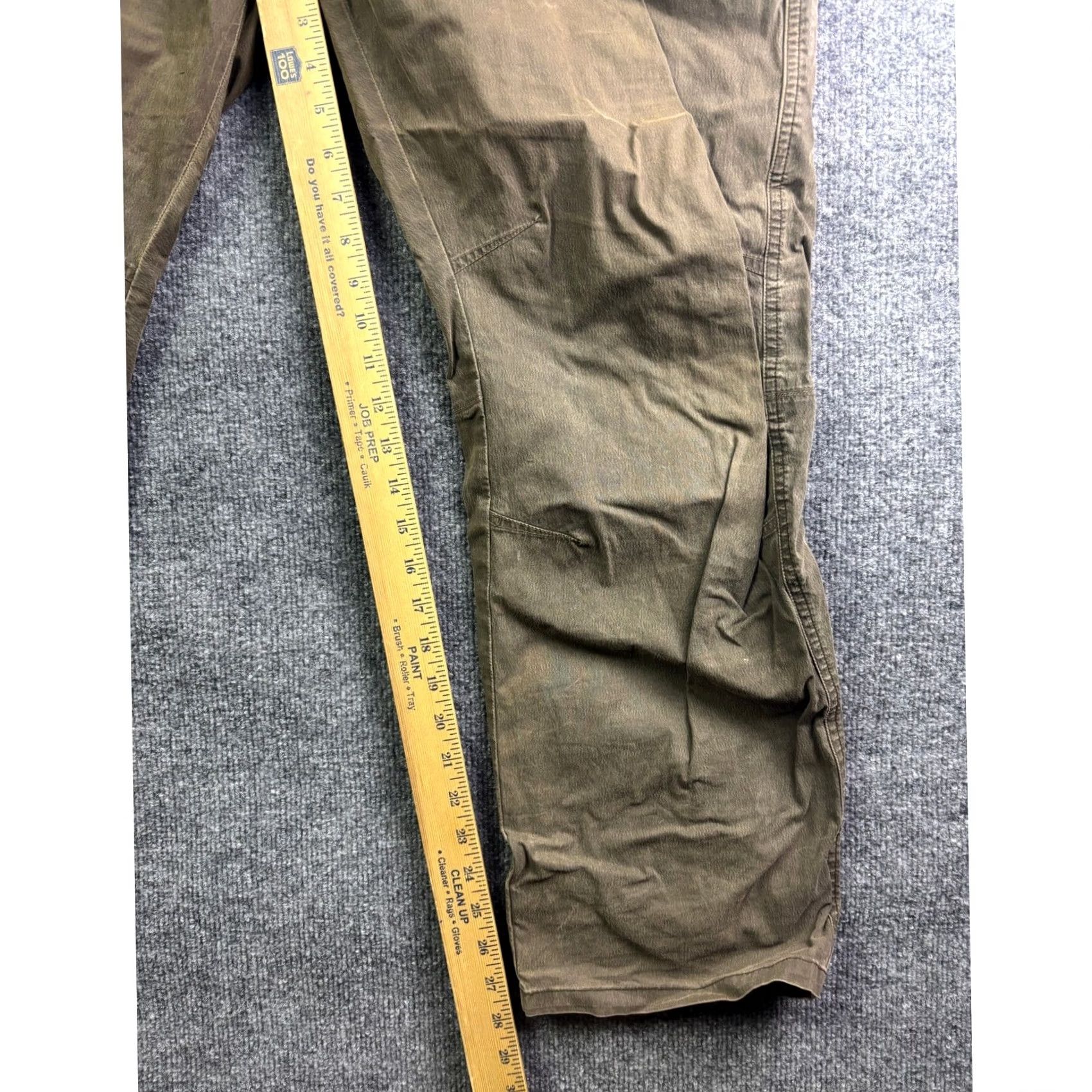 Vintage KUHL Rydr Pants Mens 40x30 Brown Vintage Patina Canvas Workwear Carpenter 5-Pocket Regular Mens/Boys Size US 40 / EU 56 - 6 Thumbnail