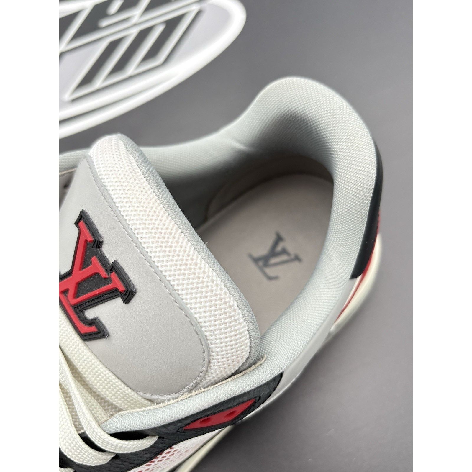 Louis Vuitton Louis Vuitton Trainer Strap ' Red Grey Black ' | CLEAN! Size US 11 / EU 44 - 12 Thumbnail