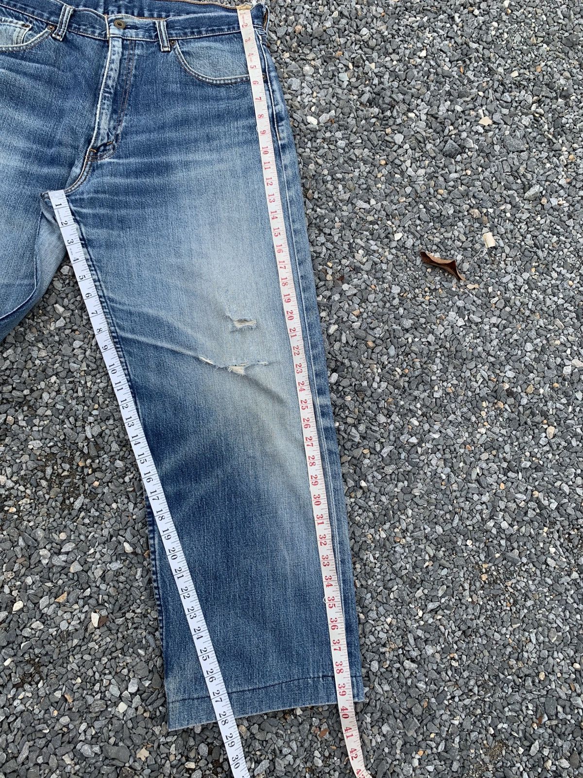 Kapital VINTAGE LEVI'S 503 SELVEDGE FADED LOOSE DSITRESSED DENIM Size US 36 / EU 52 - 19 Thumbnail