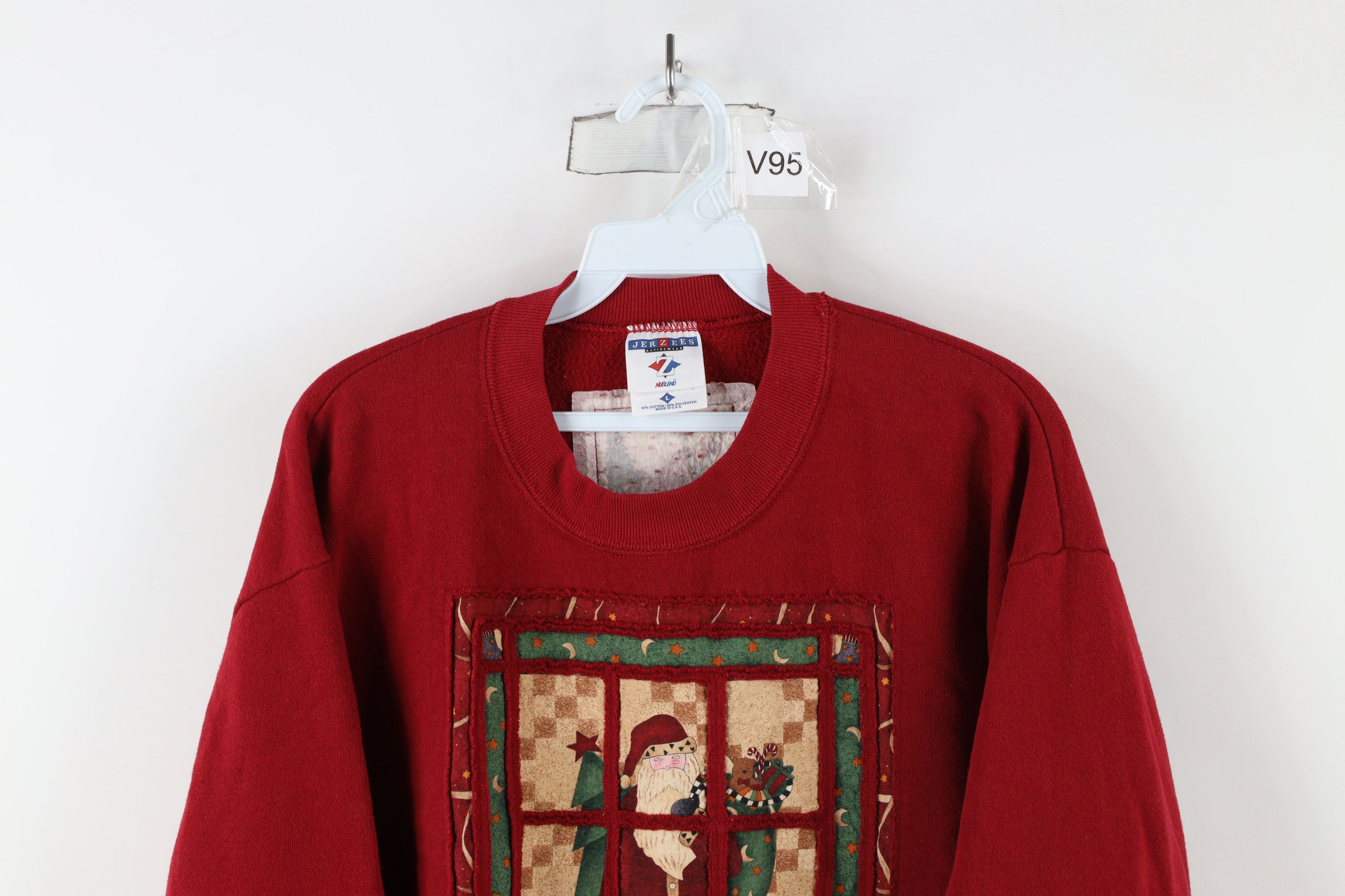 Vintage Vintage 90s Streetwear Christmas Quilt Santa Sweatshirt USA Size L / US 10 / IT 46 - 2 Thumbnail