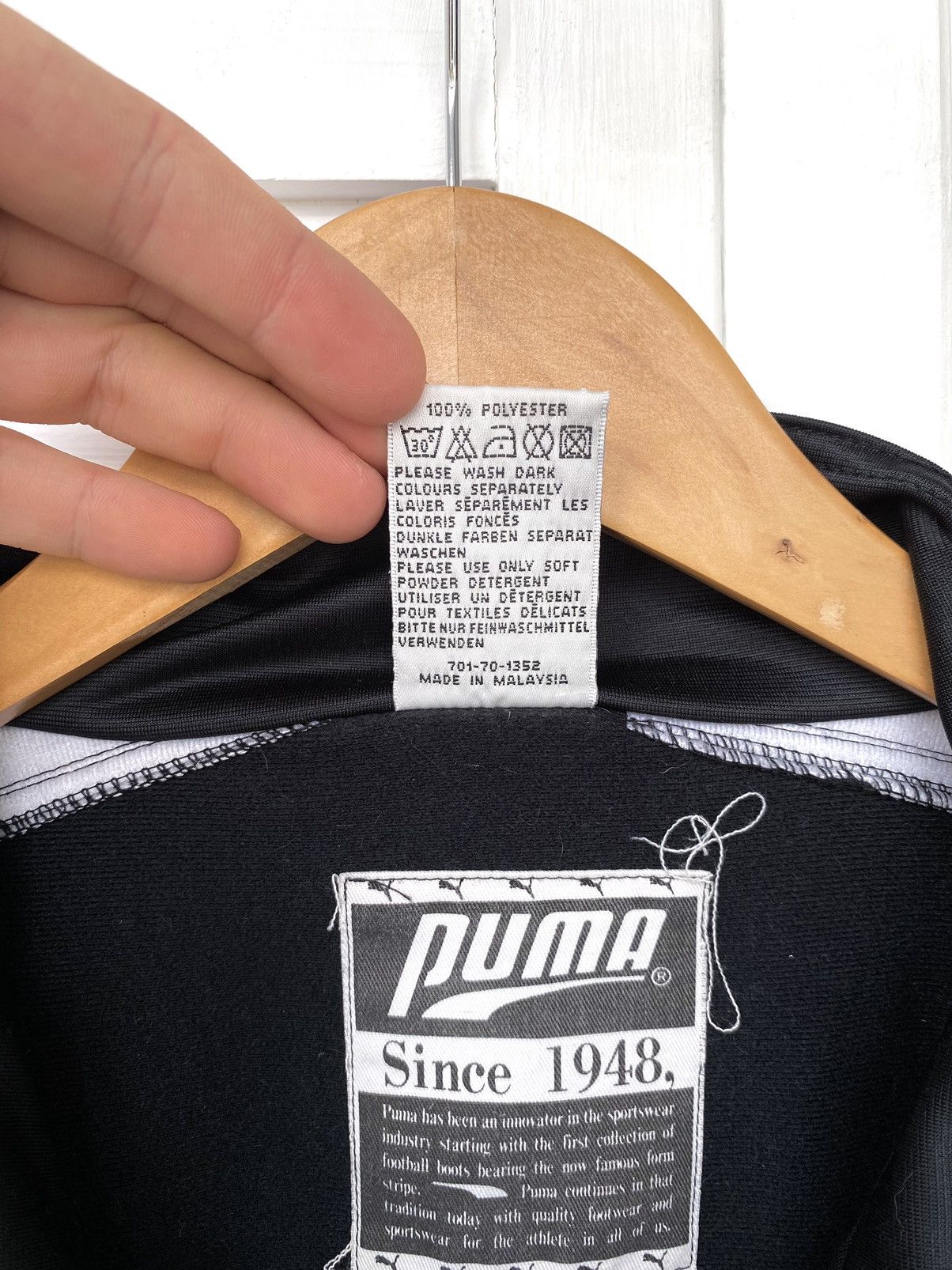 Puma × Vintage Vintage Puma Striped Track Retro Jacket Black Size US XL / EU 56 / 4 - 7 Thumbnail
