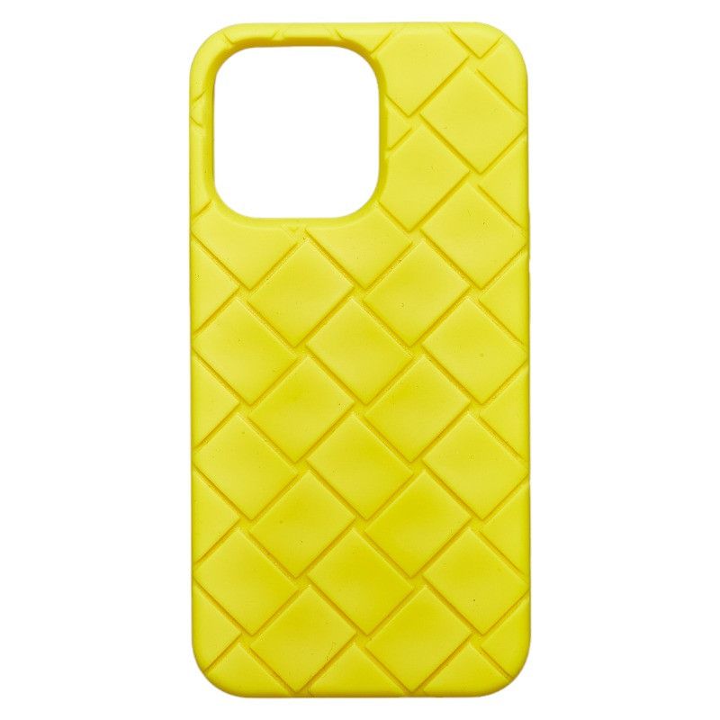 image of Bottega Veneta Intrecciato Silicon Case For Iphone 13Pro in Yellow, Women's