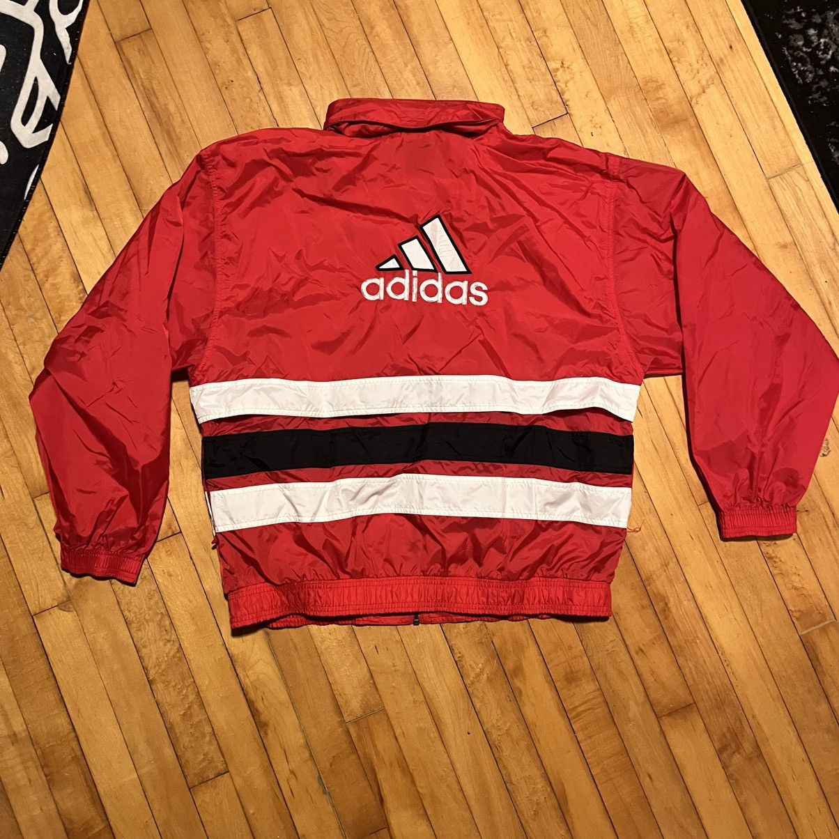 Adidas 90s Vintage adidas windbreaker rain jacket Size US XL / EU 56 / 4 - 1 Thumbnail