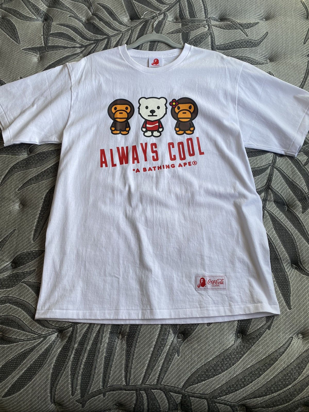 image of Bape X Coca-Cola Milo Tee in White, Men's (Size XL)