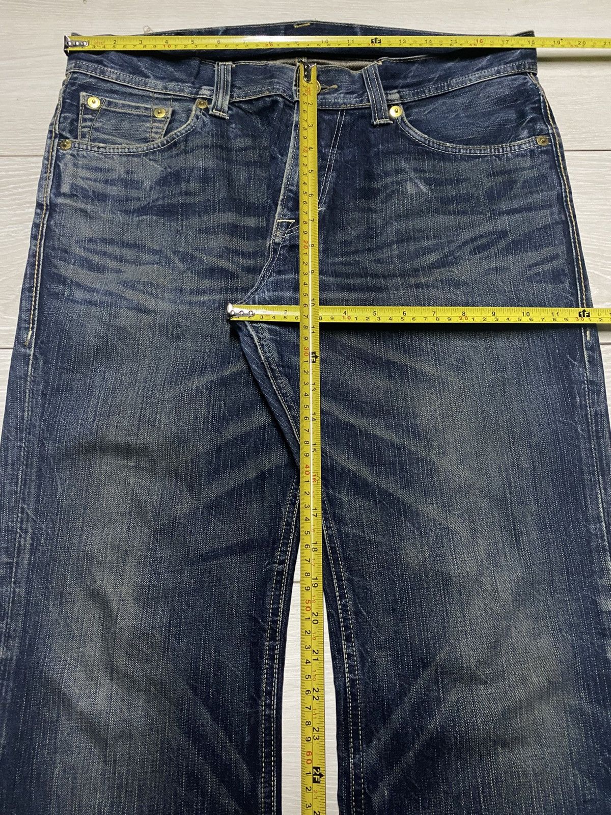 Japanese Brand Vintage Denim Craft Mud Faded Wash Distressed Repair Flare Size US 36 / EU 52 - 16 Thumbnail