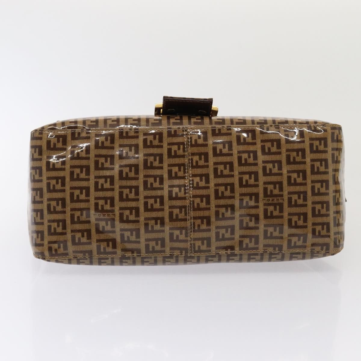 FENDI Zucchino Canvas Mamma Baguette Shoulder Bag Beige