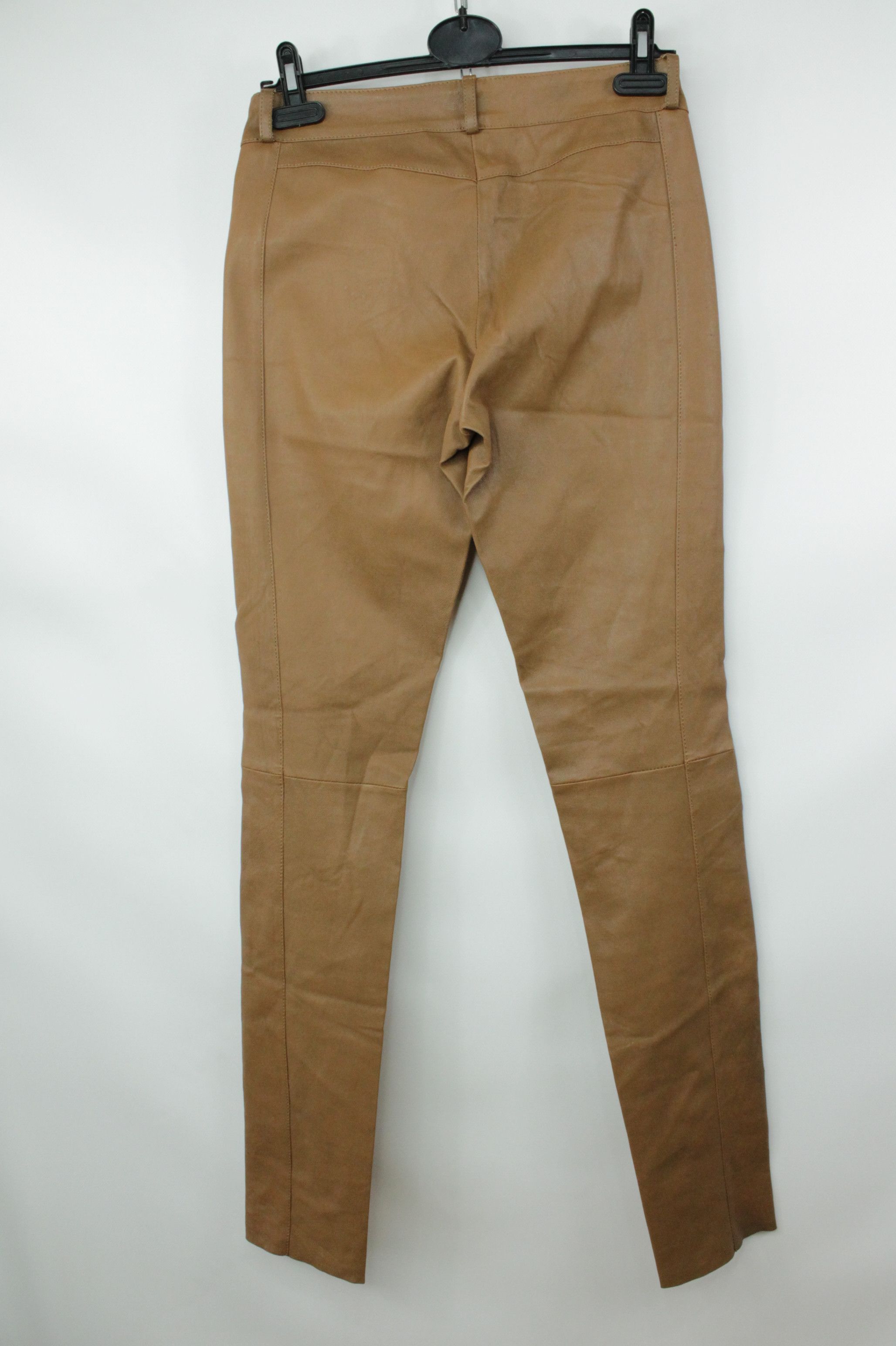 Designer × Genuine Leather × Gestuz Gestuz Brown Leather Slim Fit Bell Women's Pants Size 27" / US 4 / IT 40 - 6 Thumbnail