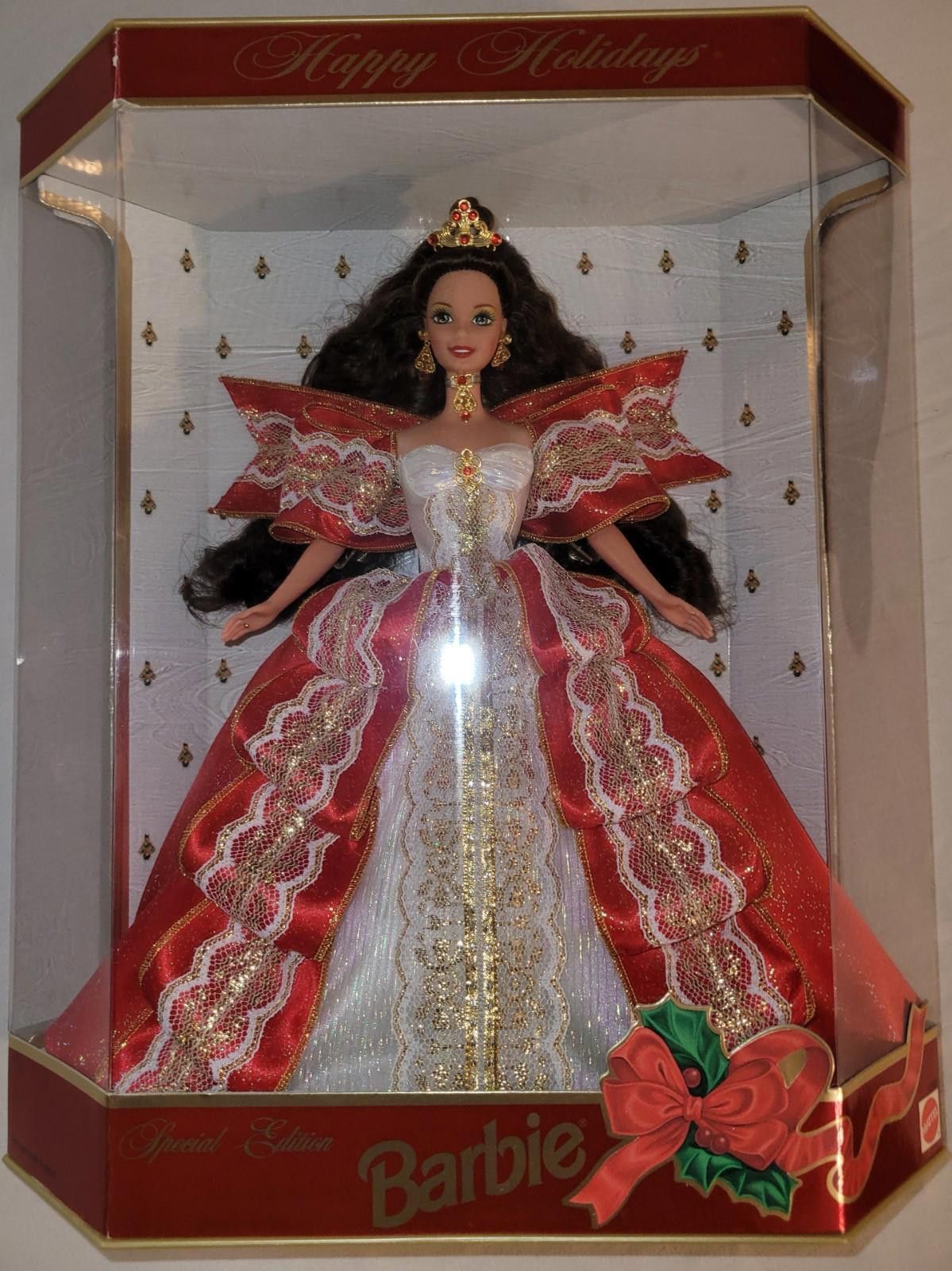 Designer SUPER RARE Grn.Eyes Happy Holidays Special Edition 97 Barbie Size ONE SIZE - 1 Thumbnail