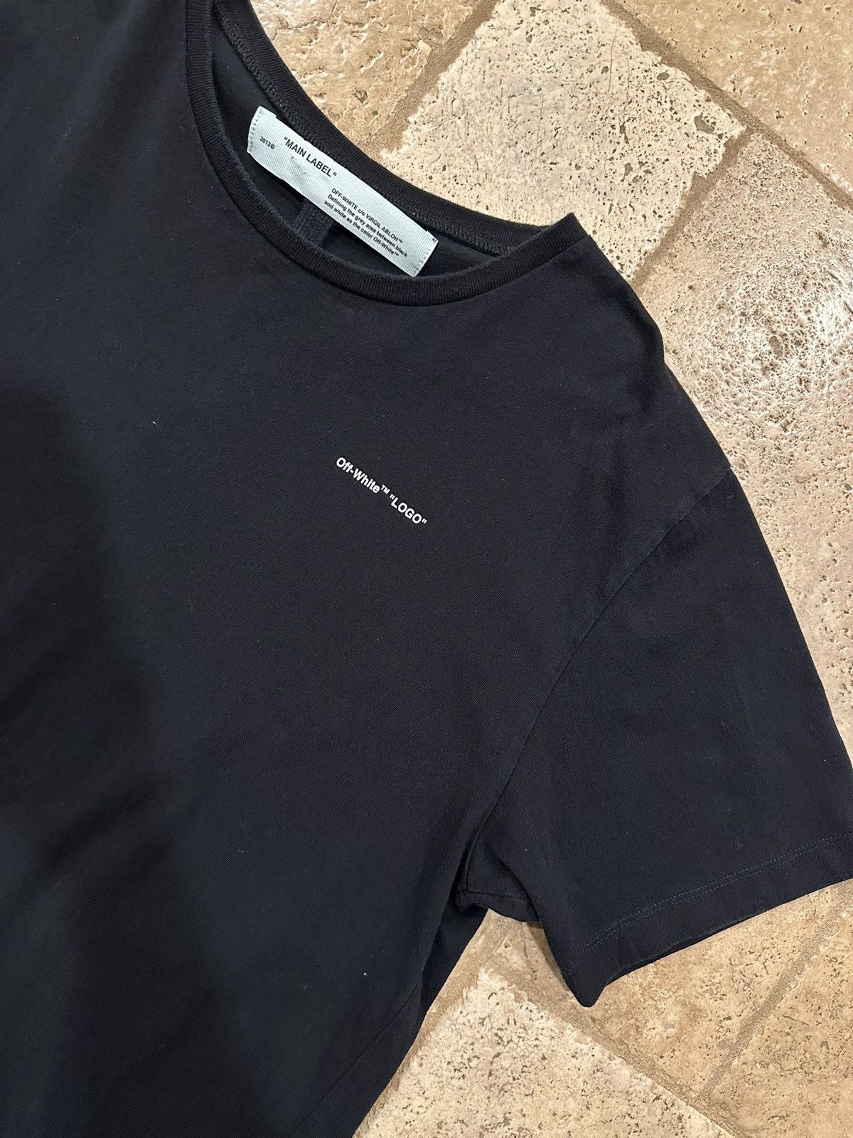 Off-White Off-White Virgil Abloh Script Logo Black T-Shirt Size US XXL / EU 58 / 5 - 5 Thumbnail