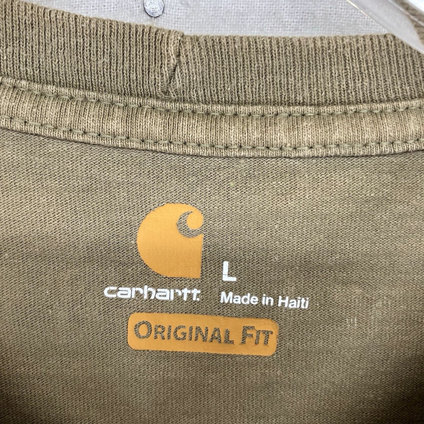 Carhartt Carhartt Mens Front Graphic T Shirt Large Army Green Crew Neck Original Fit Size US L / EU 52-54 / 3 - 5 Thumbnail
