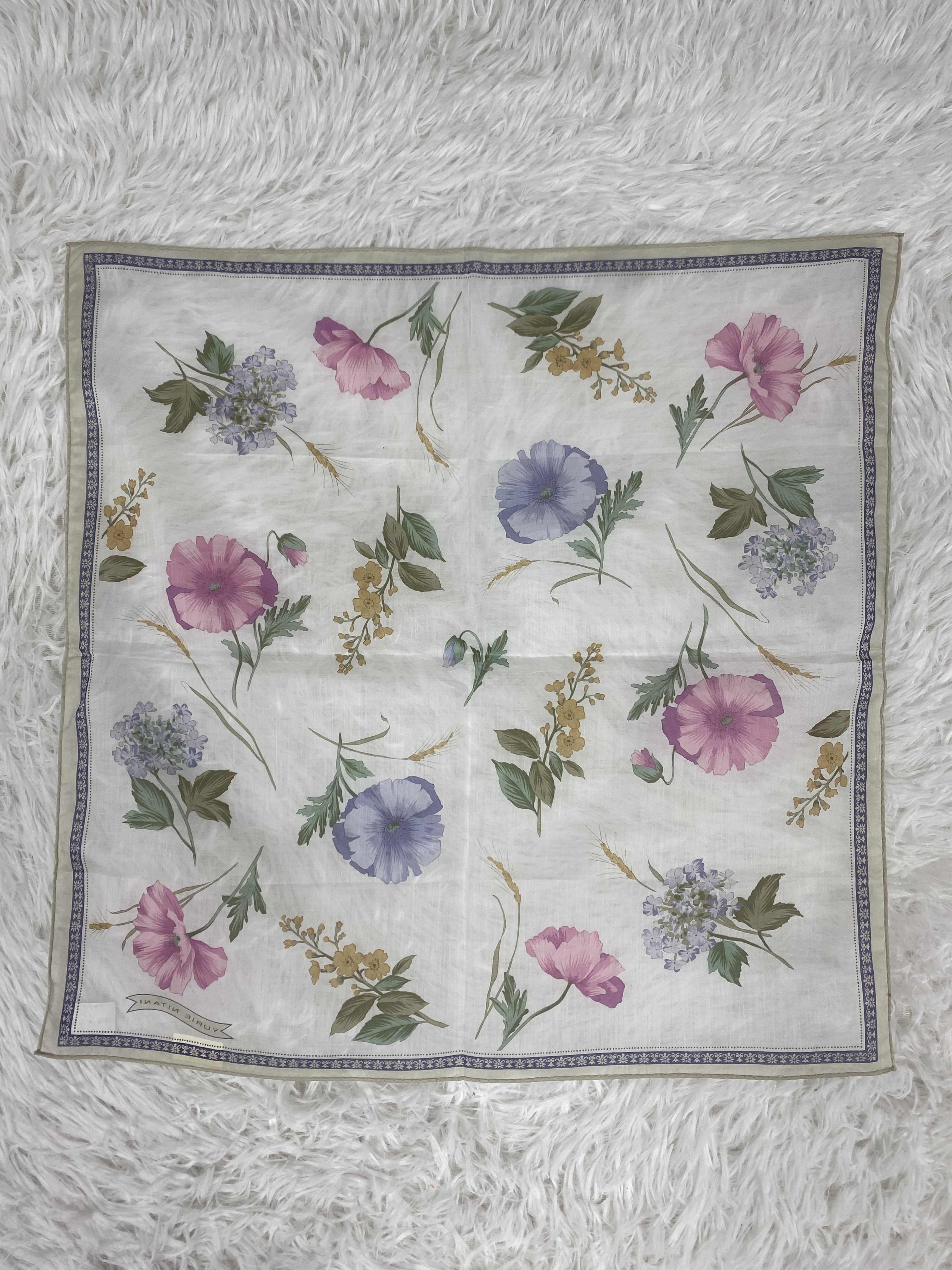 Japanese Brand × Vintage Vintage Yurie Nitani Handkerchief Neckerchief PH0866 Size ONE SIZE - 4 Thumbnail