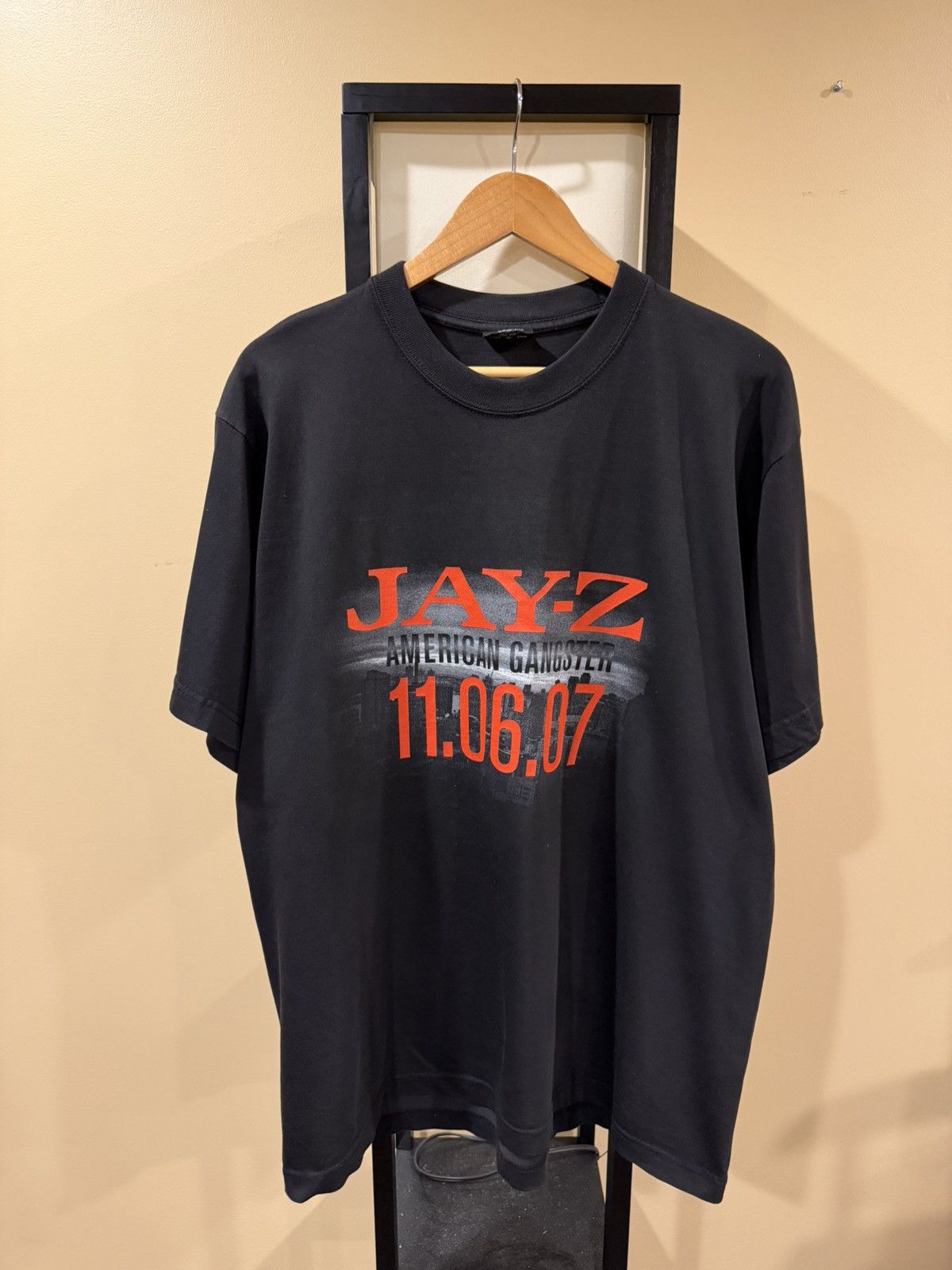 Vintage Vintage Jay-Z 2007 American Ganster Promo Black Rap T-Shirt Size US XL / EU 56 / 4 - 1 Thumbnail
