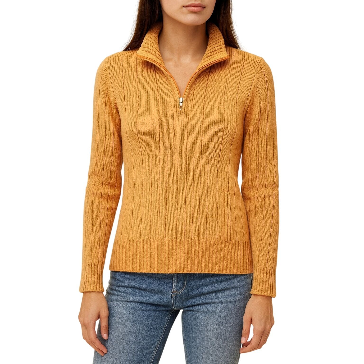 Other Icelandic Design Orange Sweater Womens M Rib Knit Pullover Size M / US 6-8 / IT 42-44 - 1 Thumbnail
