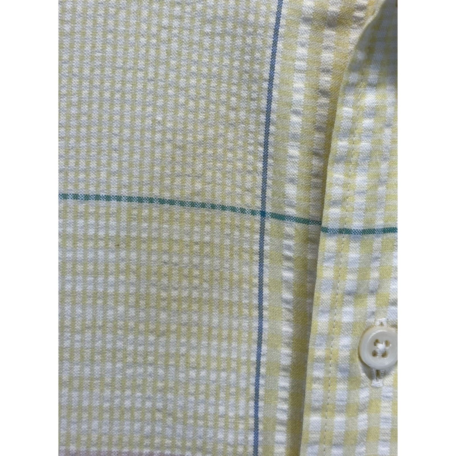 Polo Ralph Lauren VINTAGE Polo Ralph Lauren Shirt Plaid Seersucker Short Sleeve XL Men’s Yellow Cotton Button-Up Size US XL / EU 56 / 4 - 6 Thumbnail
