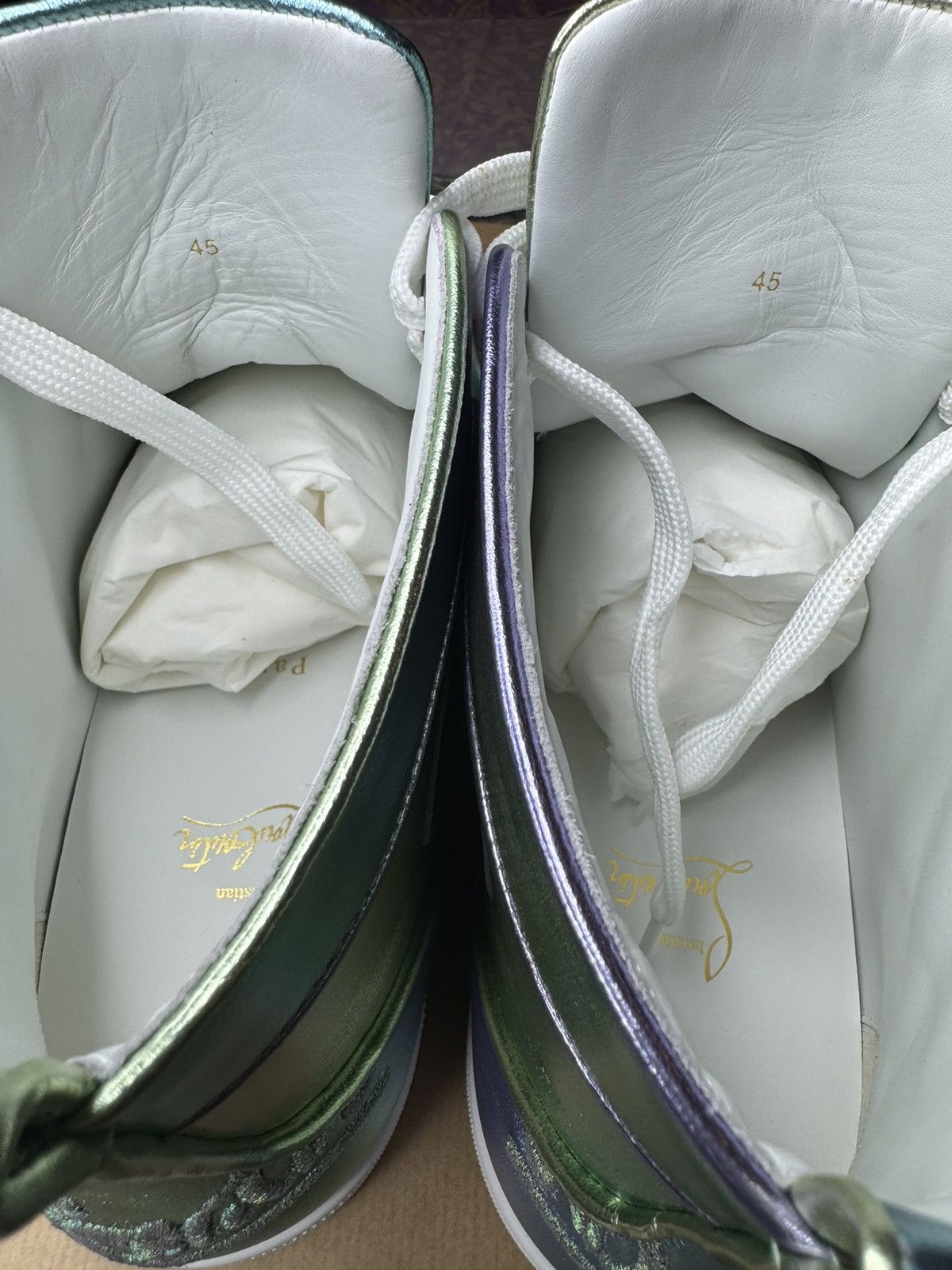 Christian Louboutin Christian Louboutin Flat Nappa Laminata Licorne Size US 12 / EU 45 - 7 Thumbnail