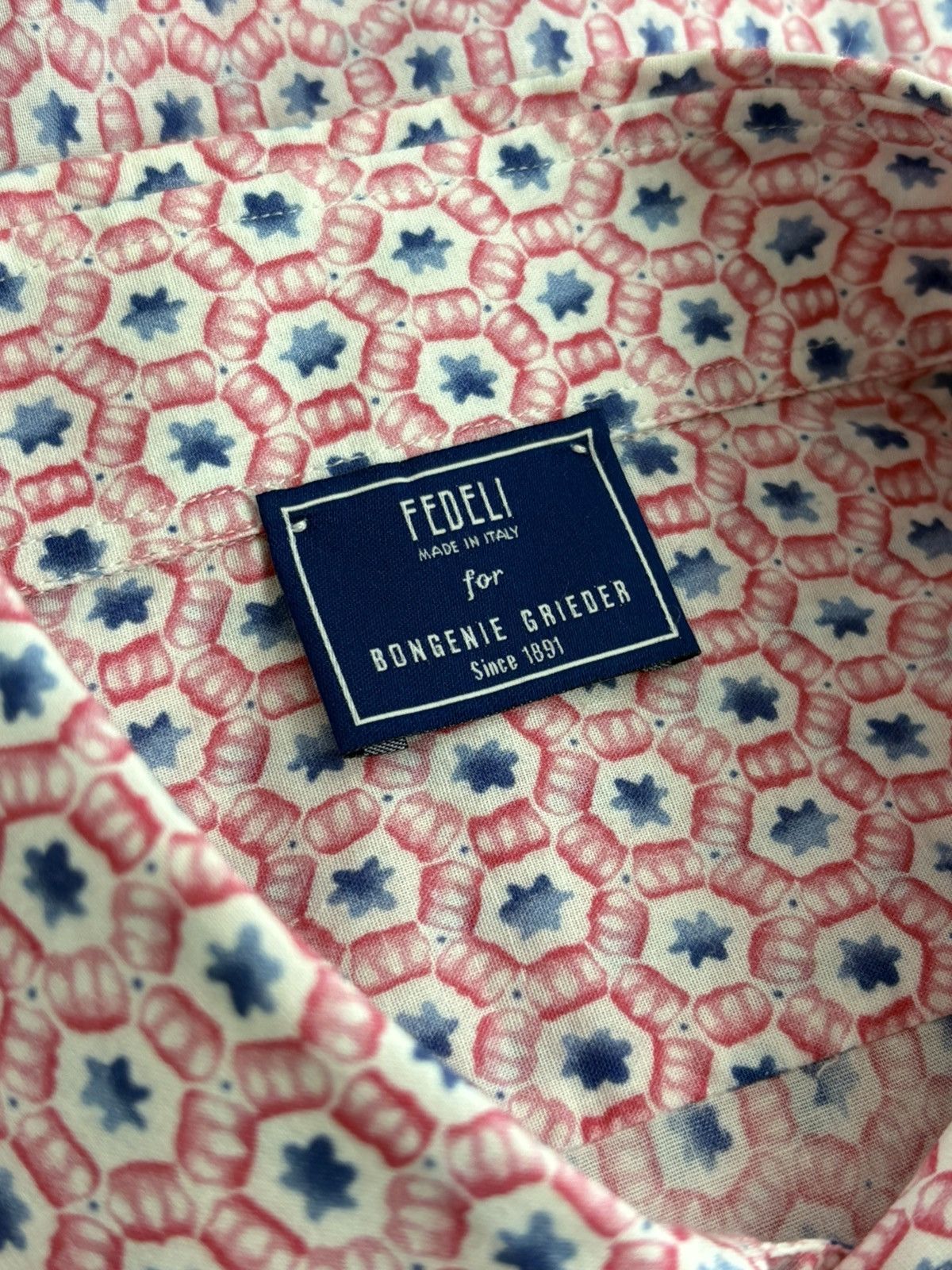 Fedeli Fedeli for Bongenie Grieder Luxury All Over Print Shirt Size US L / EU 52-54 / 3 - 4 Thumbnail
