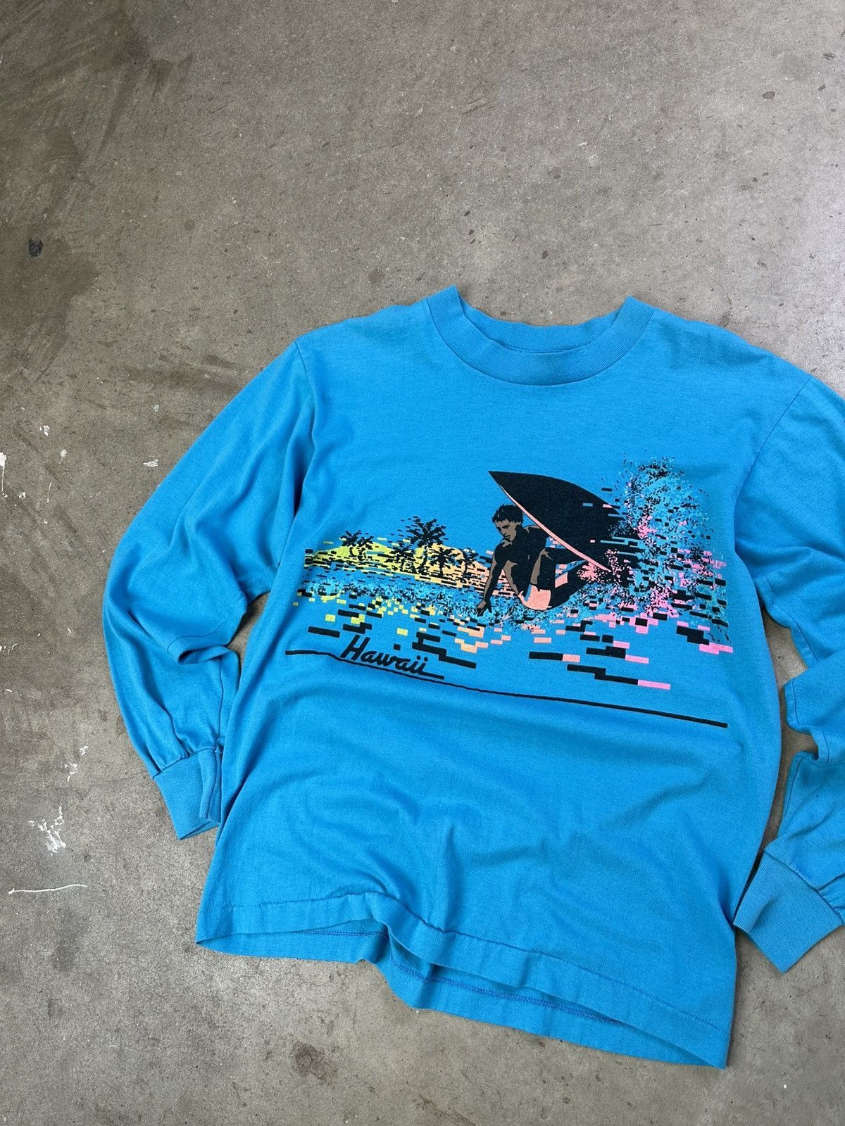 Vintage vintage 80s hawaii all over print graphic surfing longsleeve Size US M / EU 48-50 / 2 - 2 Thumbnail