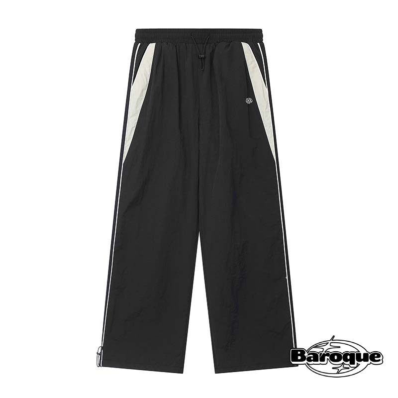 Black Y2K Wide Leg Sweatpants