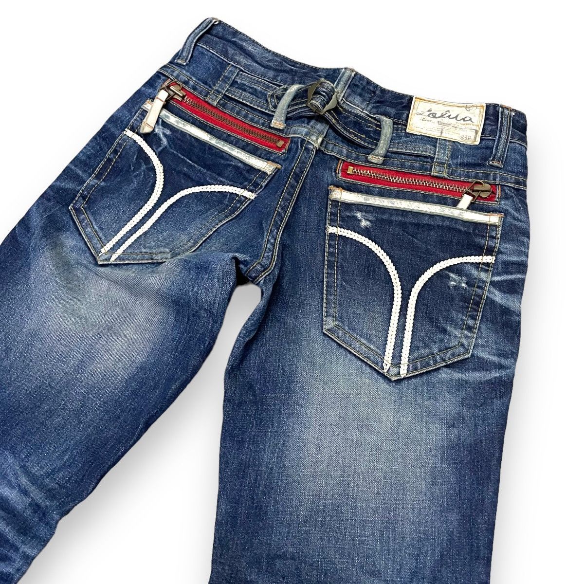 Hysteric Glamour 🇯🇵 CONCERT CLUB BY LOLITA BUCKLE WASHED DENIM PANTS Size 30" / US 8 / IT 44 - 8 Thumbnail