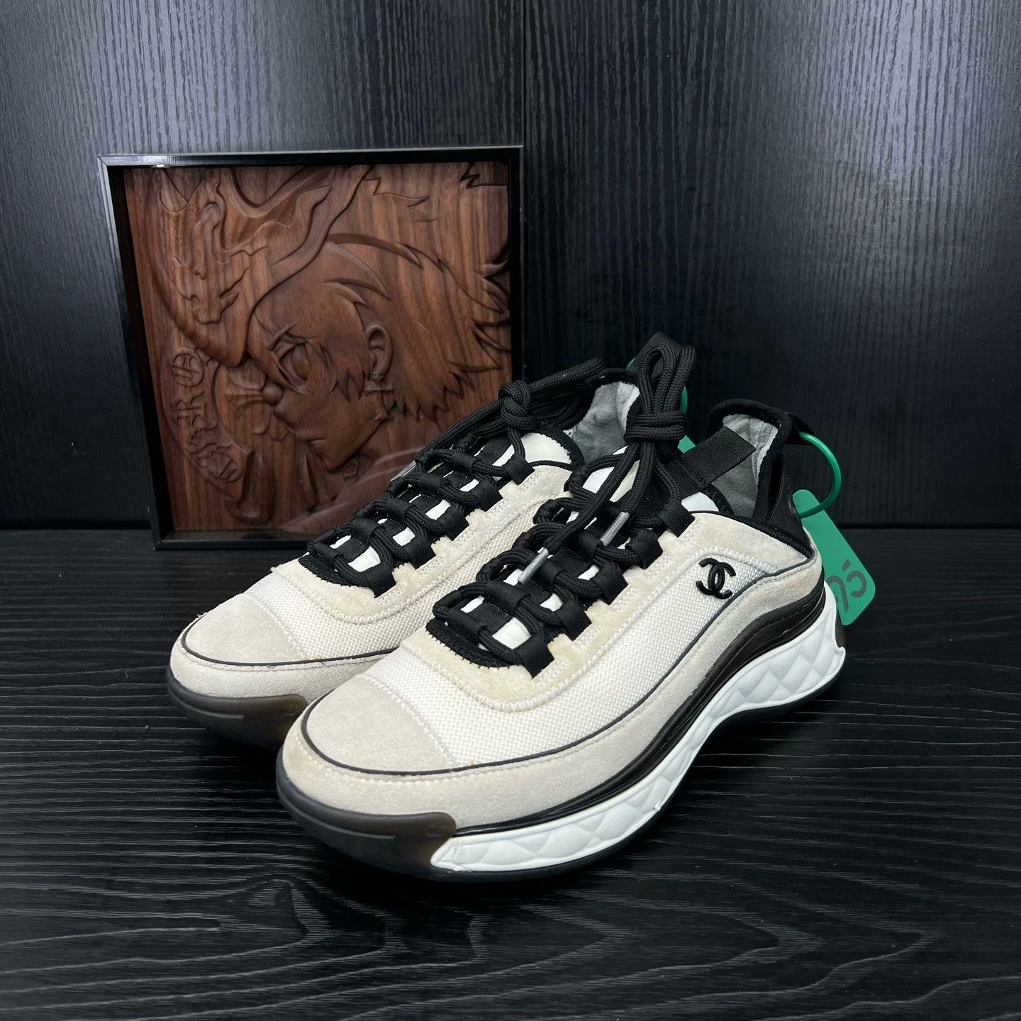 Chanel Chanel Black Lowtop Sneakers S Women Size US 6 / IT 36 - 1 Thumbnail