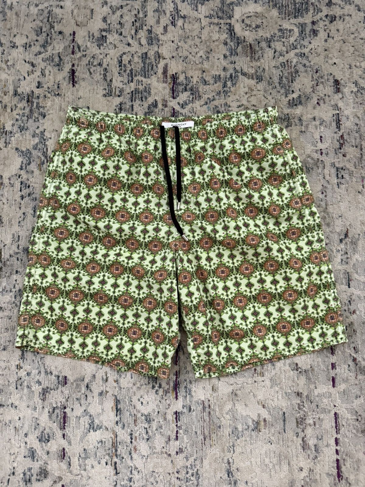 Givenchy × Vintage Givenchy Persian Print Bermuda Swim Shorts Size 2XL Size US 34 / EU 50 - 1 Thumbnail