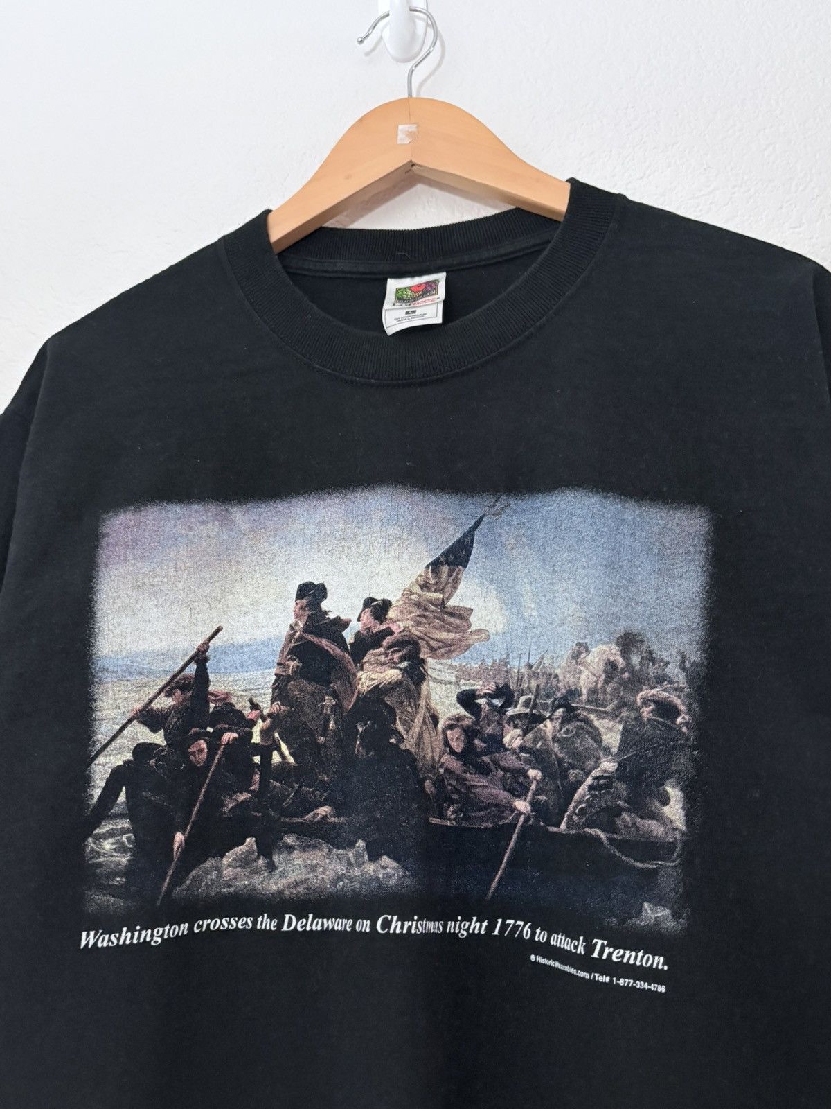 Vintage 90s Washington Crossing Delaware Vintage World War II Tee Size US L / EU 52-54 / 3 - 2 Thumbnail