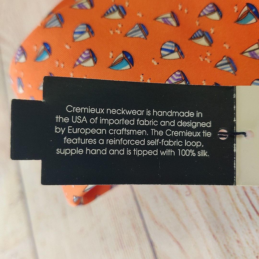 Daniel Cremieux Daniel Cremieux 100% silk orange sailboat tie NWT Size ONE SIZE - 6 Thumbnail