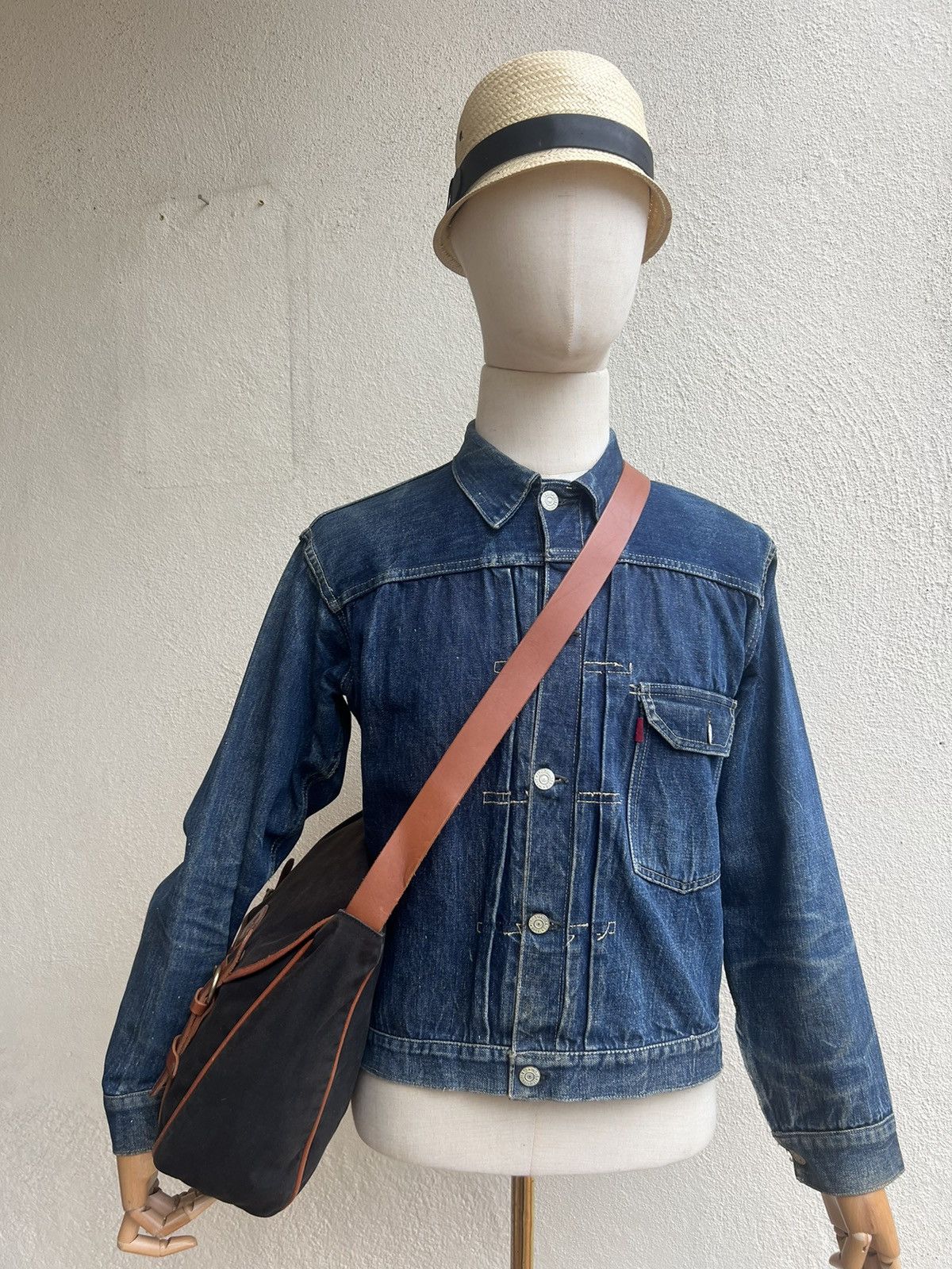 Il Bisonte × Leather Vintage il Bisonte Black Cotton Leather Messenger Bag Size ONE SIZE - 22 Thumbnail