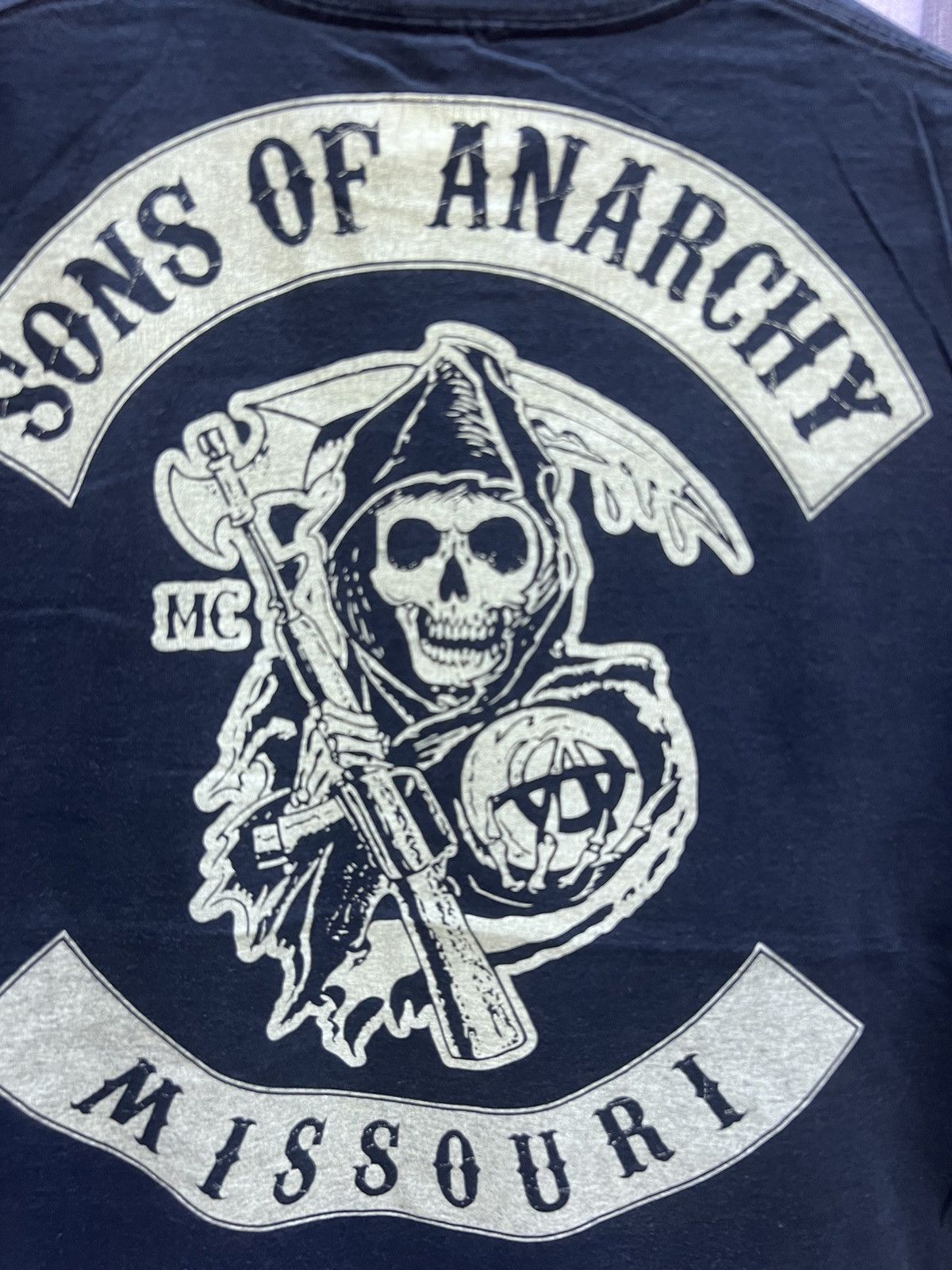 Vintage faded Y2K Sons Of Anarchy Missouri Mc Skull Movie tee Size US L / EU 52-54 / 3 - 2 Thumbnail