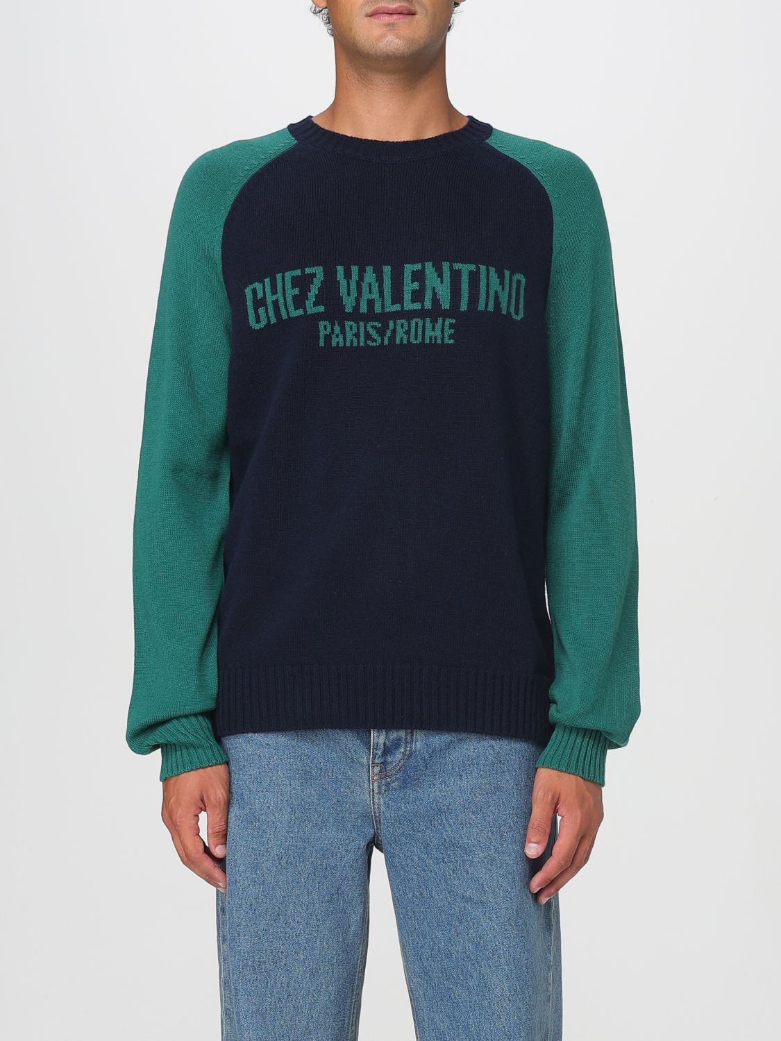 Valentino Valentino Sweater Men Blue Size US XL / EU 56 / 4 - 1 Thumbnail