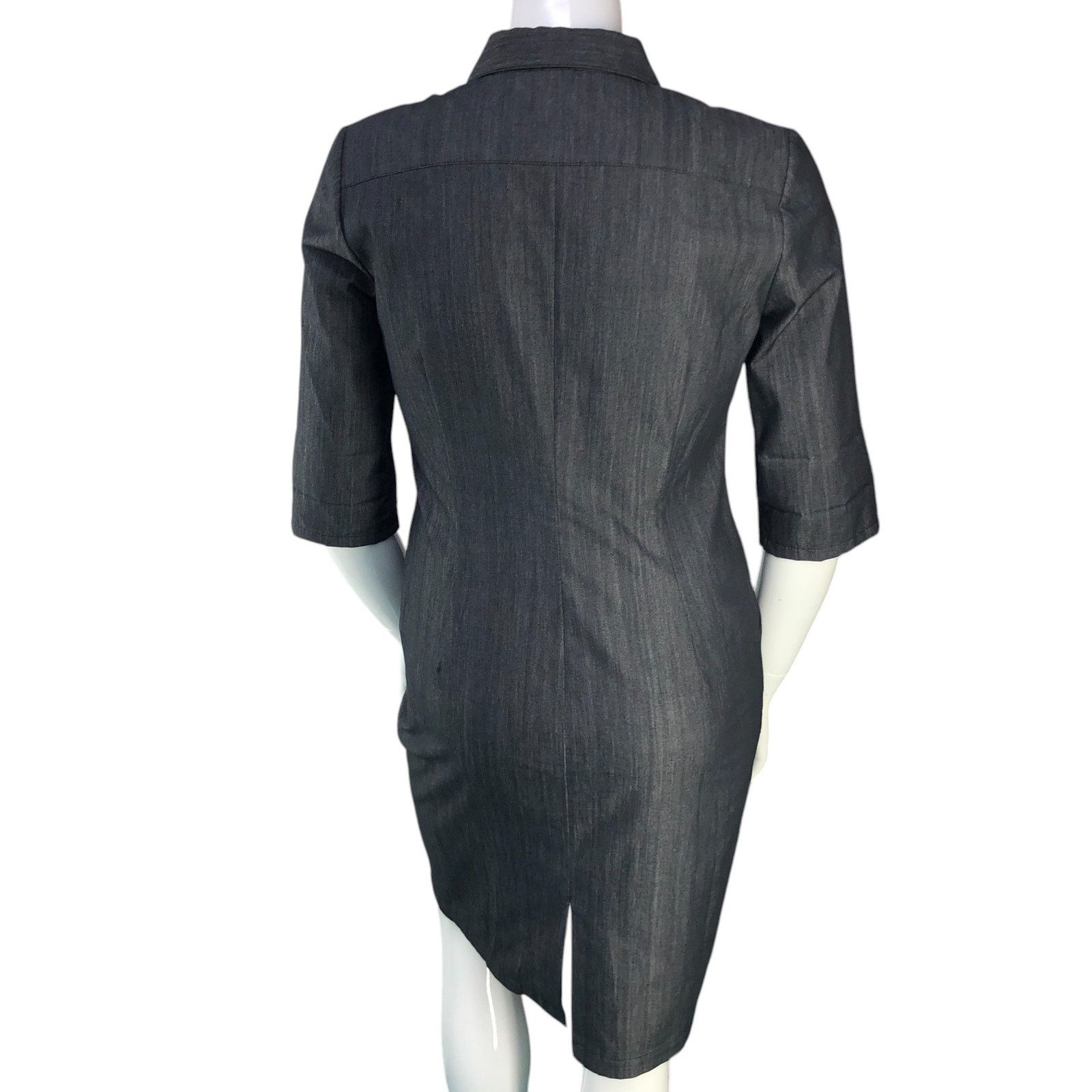 Lafayette 148 Lafayette 148 Size 8 Dress Nissa Lace Up Short Sleeve Grey Size M / US 6-8 / IT 42-44 - 7 Thumbnail