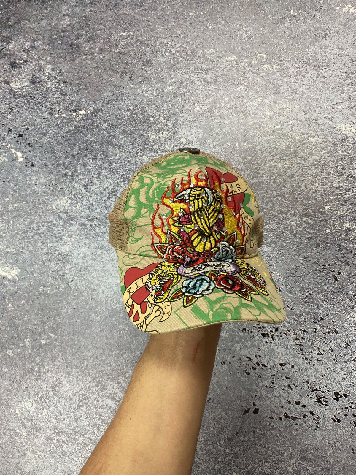 Ed Hardy × Streetwear × Vintage Ed Hardy Cap Vintage Y2K Style | Grailed